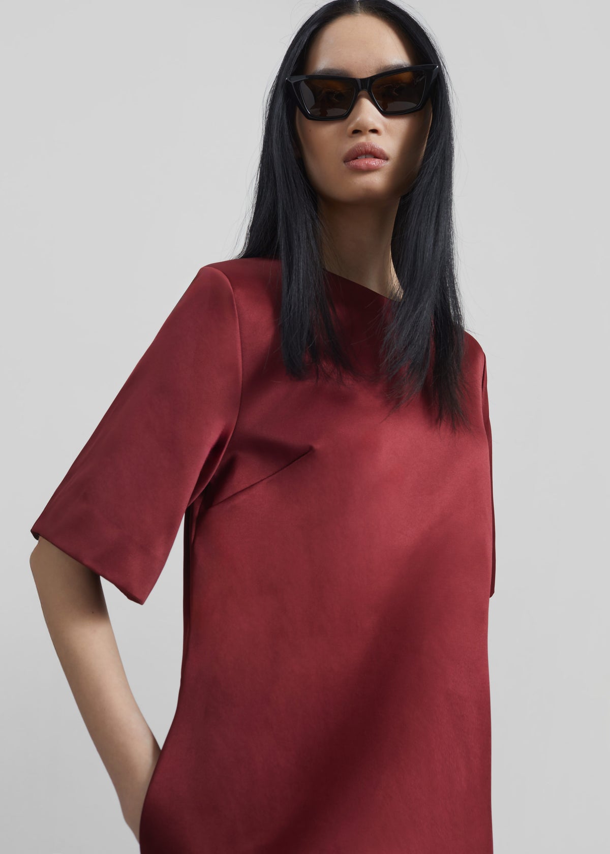 By Malene Birger Harperz Mini Dress - Cabernet - 3