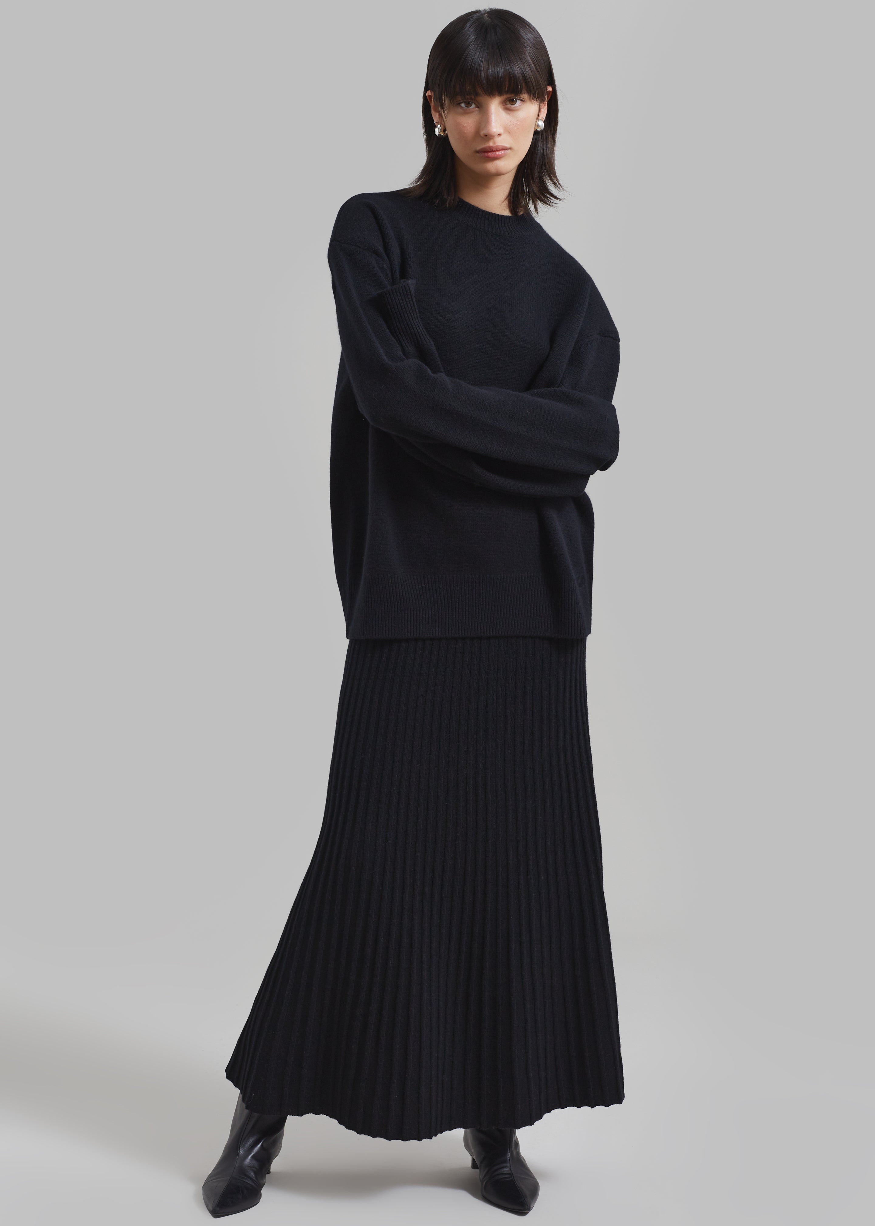 By Malene Birger Hevina Long Skirt - Black – The Frankie Shop