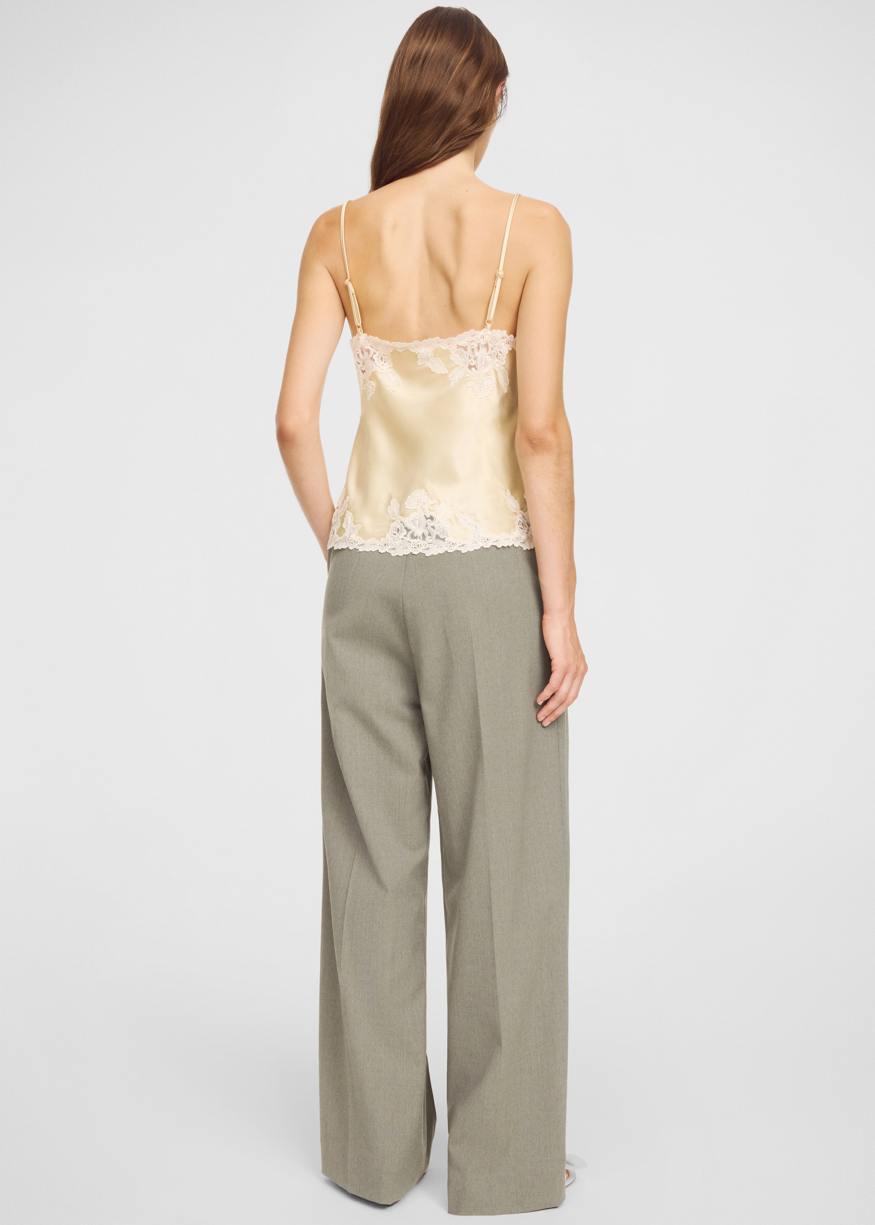 By Malene Birger Madeleine Satin Top - Vanilla Cream - 3