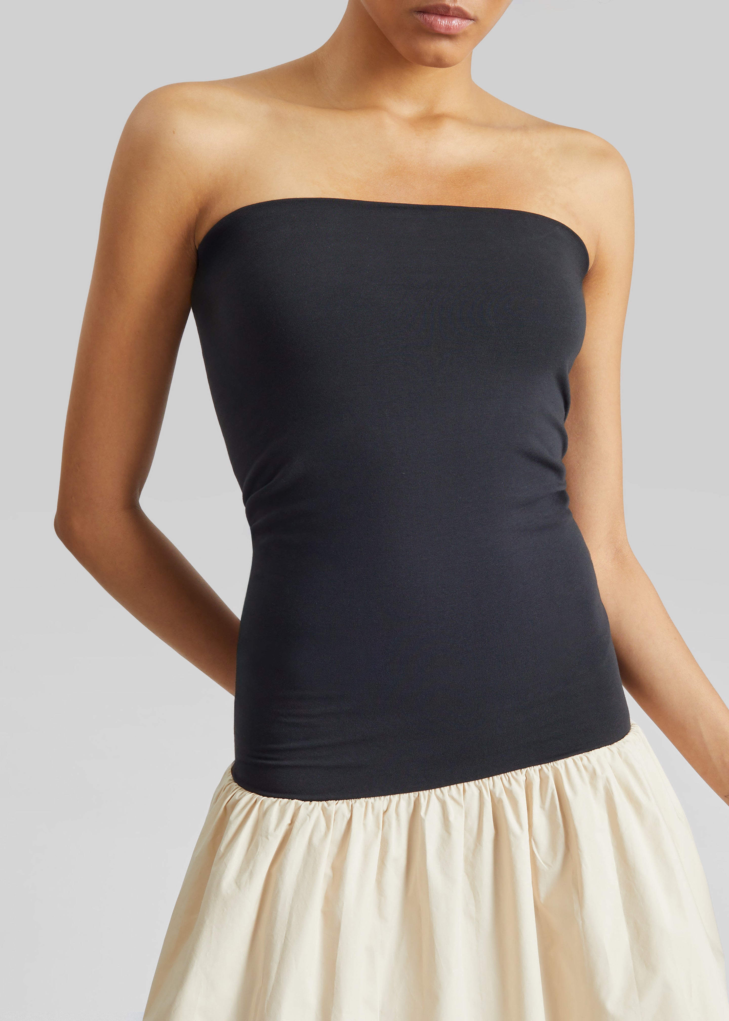 By Malene Birger Marcia Cotton Mini Dress - Oyster Gray - 3