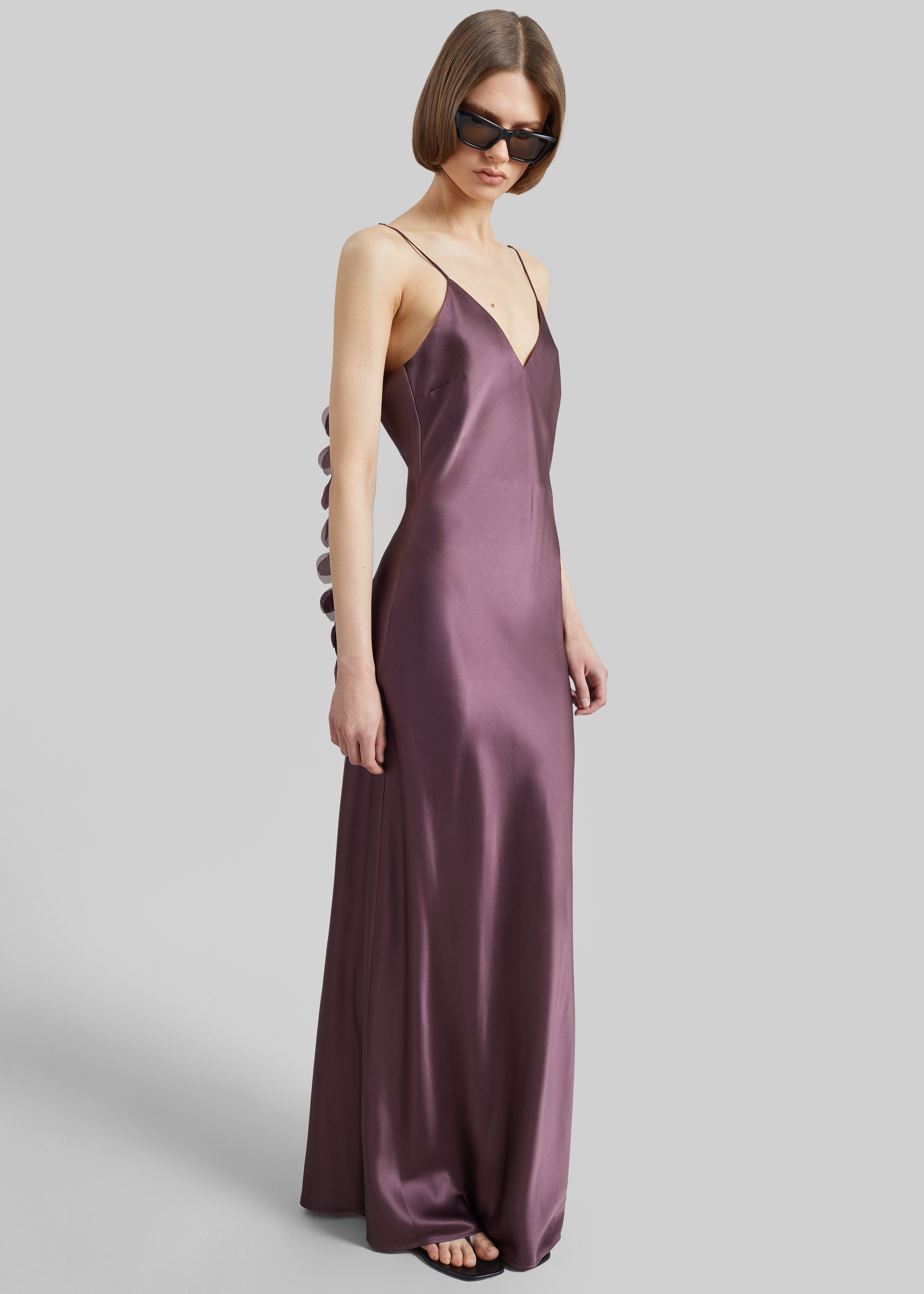 By Malene Birger Pascale Silk Maxi Dress - Aubergine - 1