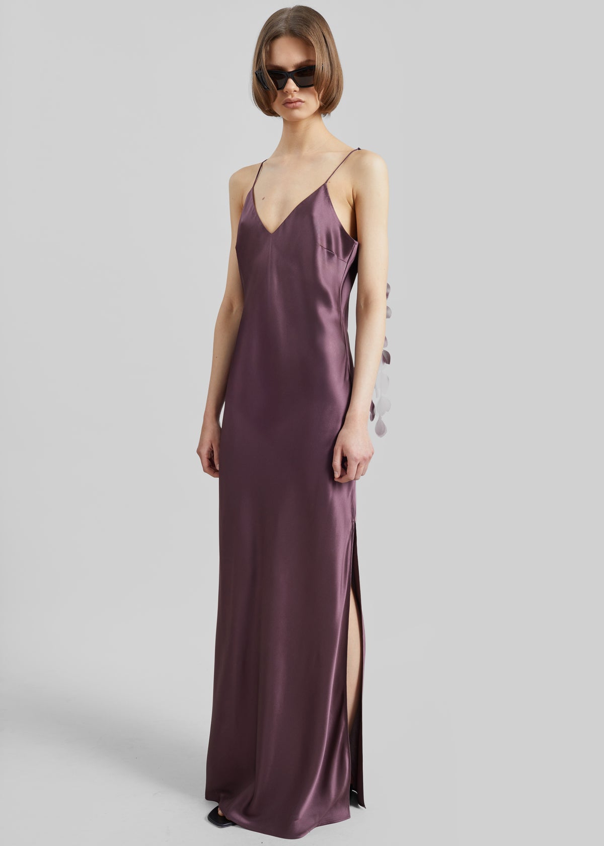 By Malene Birger Pascale Silk Maxi Dress - Aubergine - 3