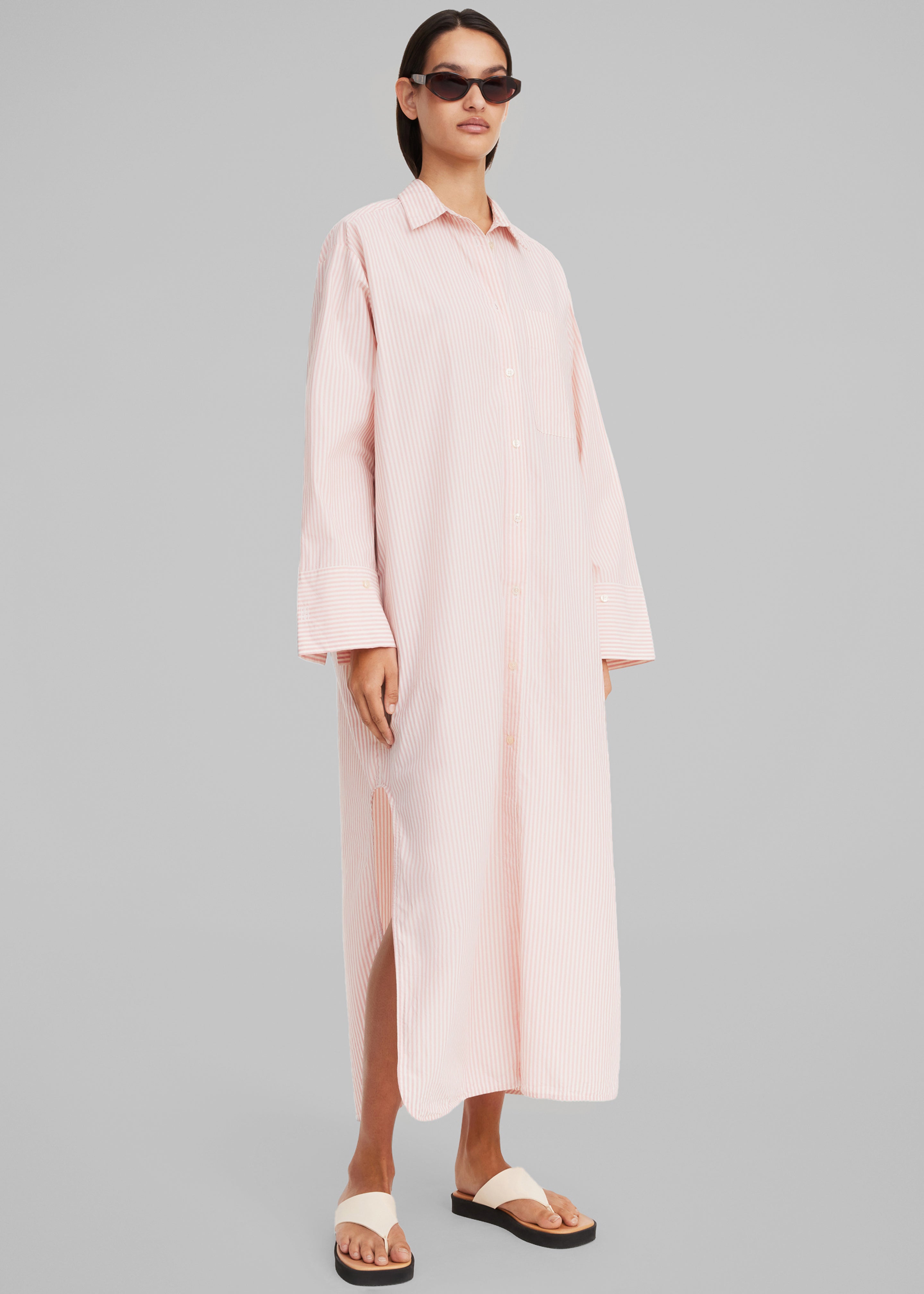 By Malene Birger Perros Dress - Pink Stripe - 1
