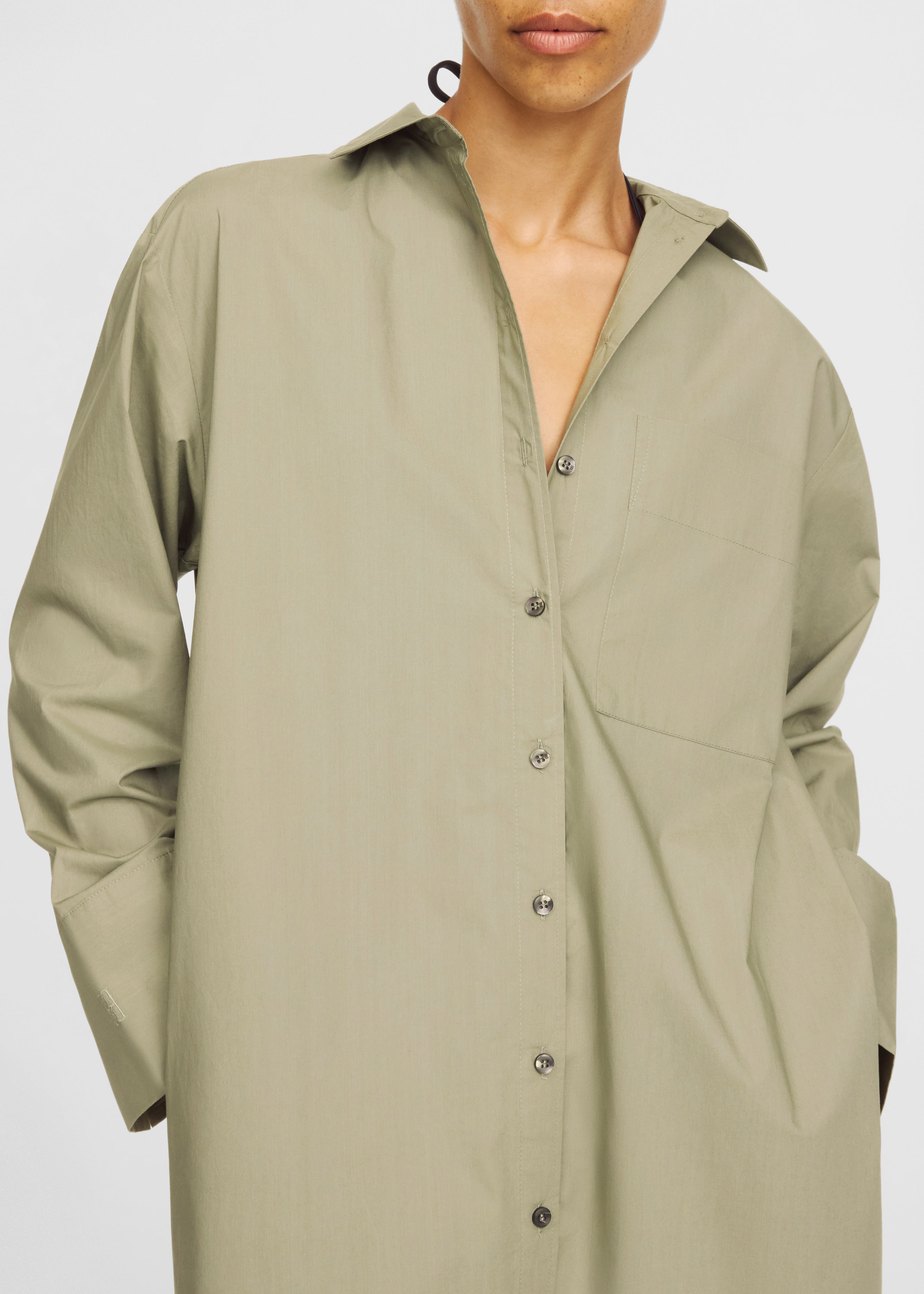 By Malene Birger Perroti Cotton Maxi Dress - Deep Lichen Green