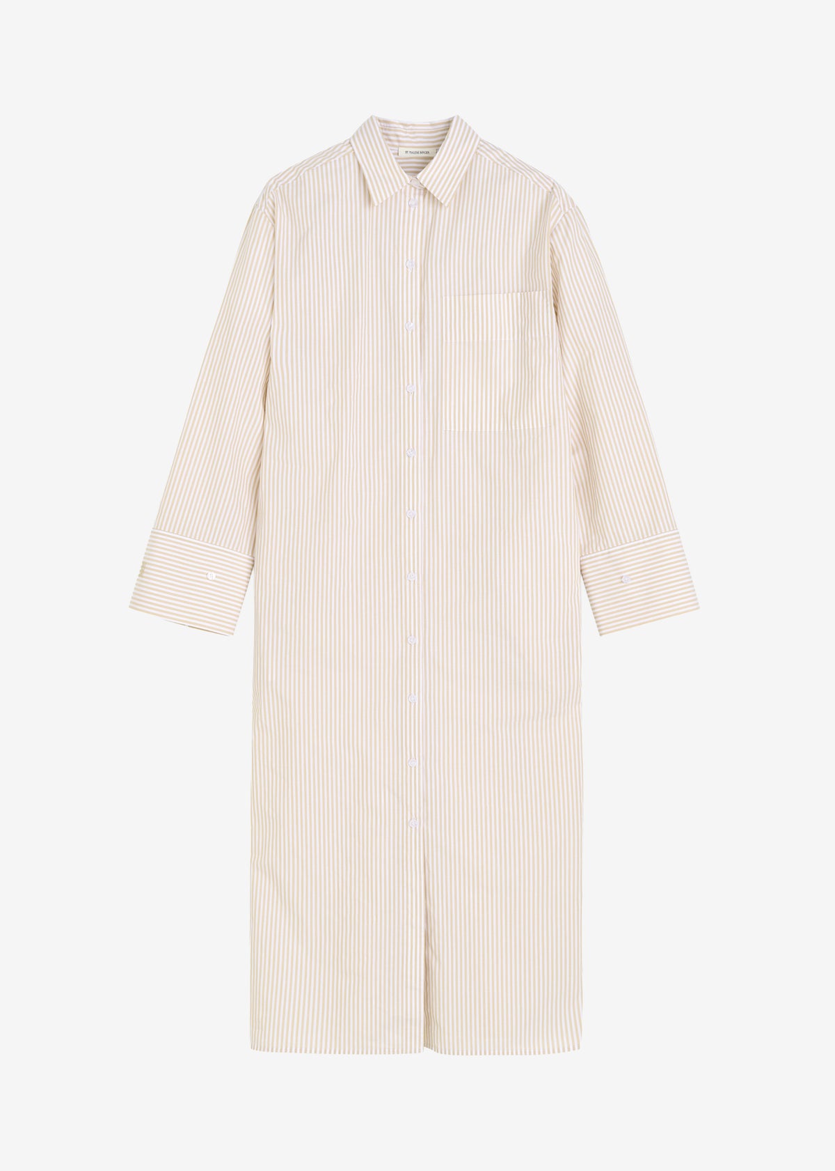 By Malene Birger Perroti Cotton Maxi Dress - Dark Sand Stripe - 5