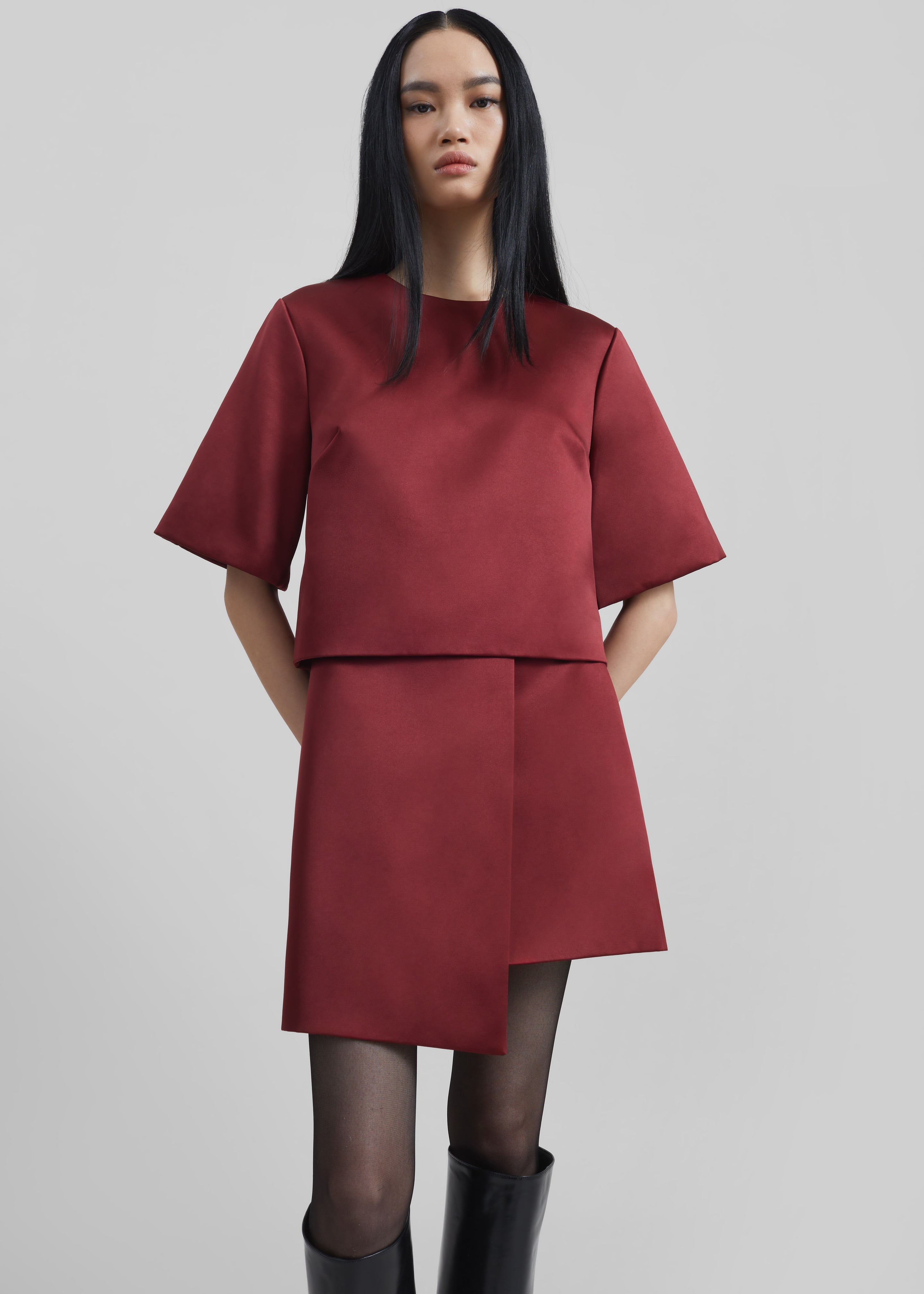 By Malene Birger Raye Mini Skirt - Cabernet - 5