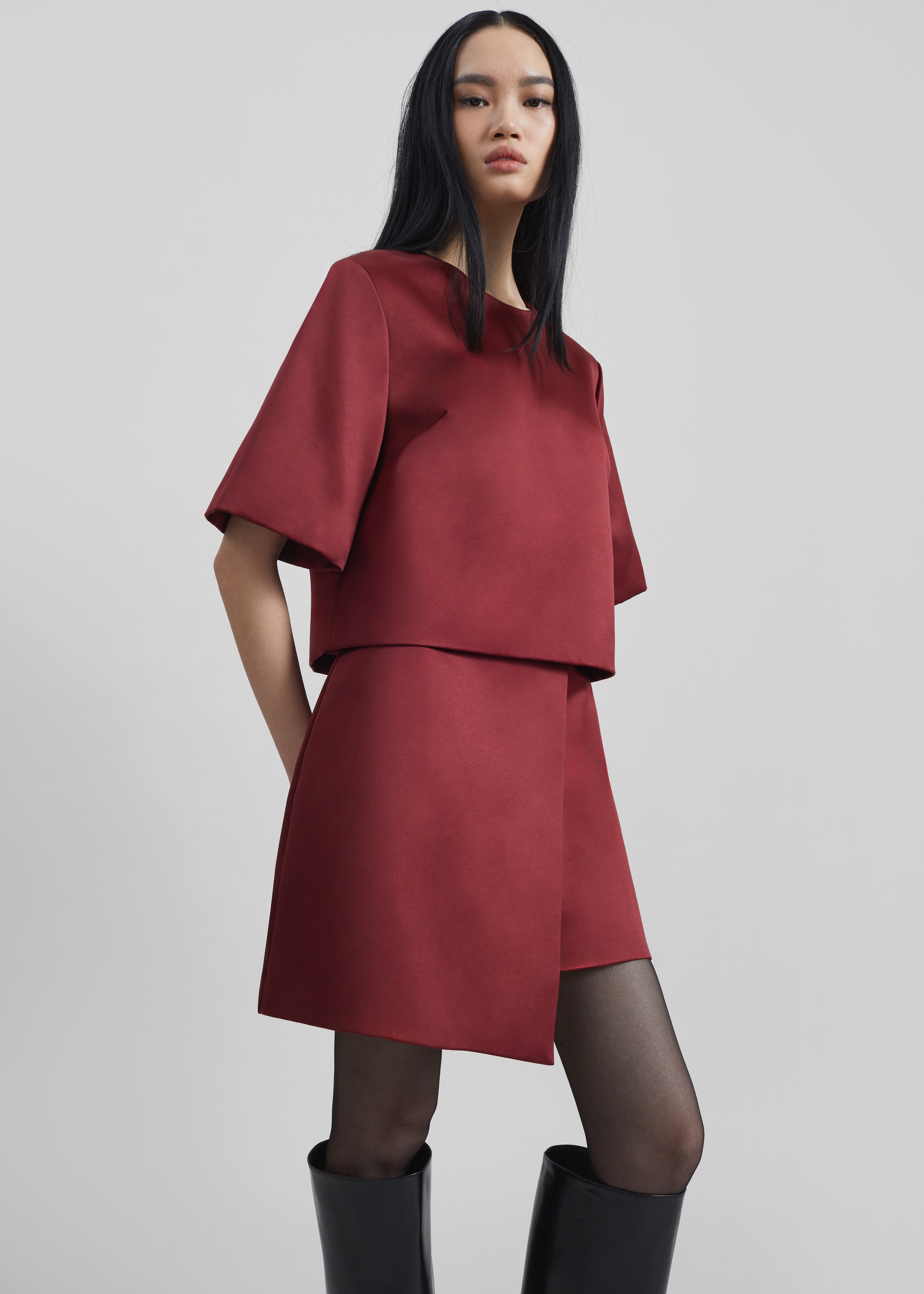 By Malene Birger Raye Mini Skirt - Cabernet - 7