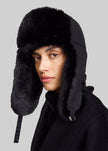 By Malene Birger Rolla Faux Fur Hat - Black