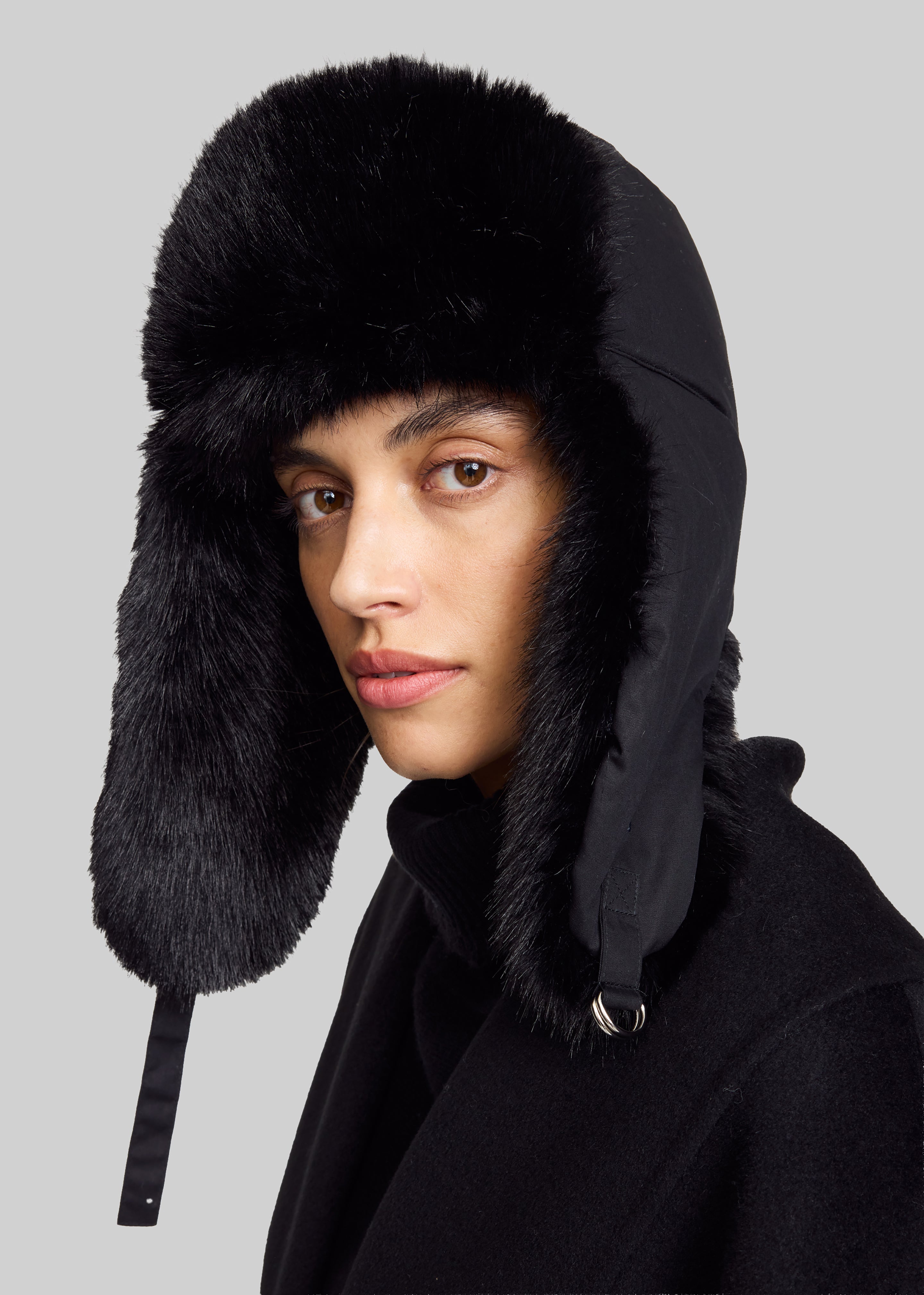 By Malene Birger Rolla Faux Fur Hat - Black - 3