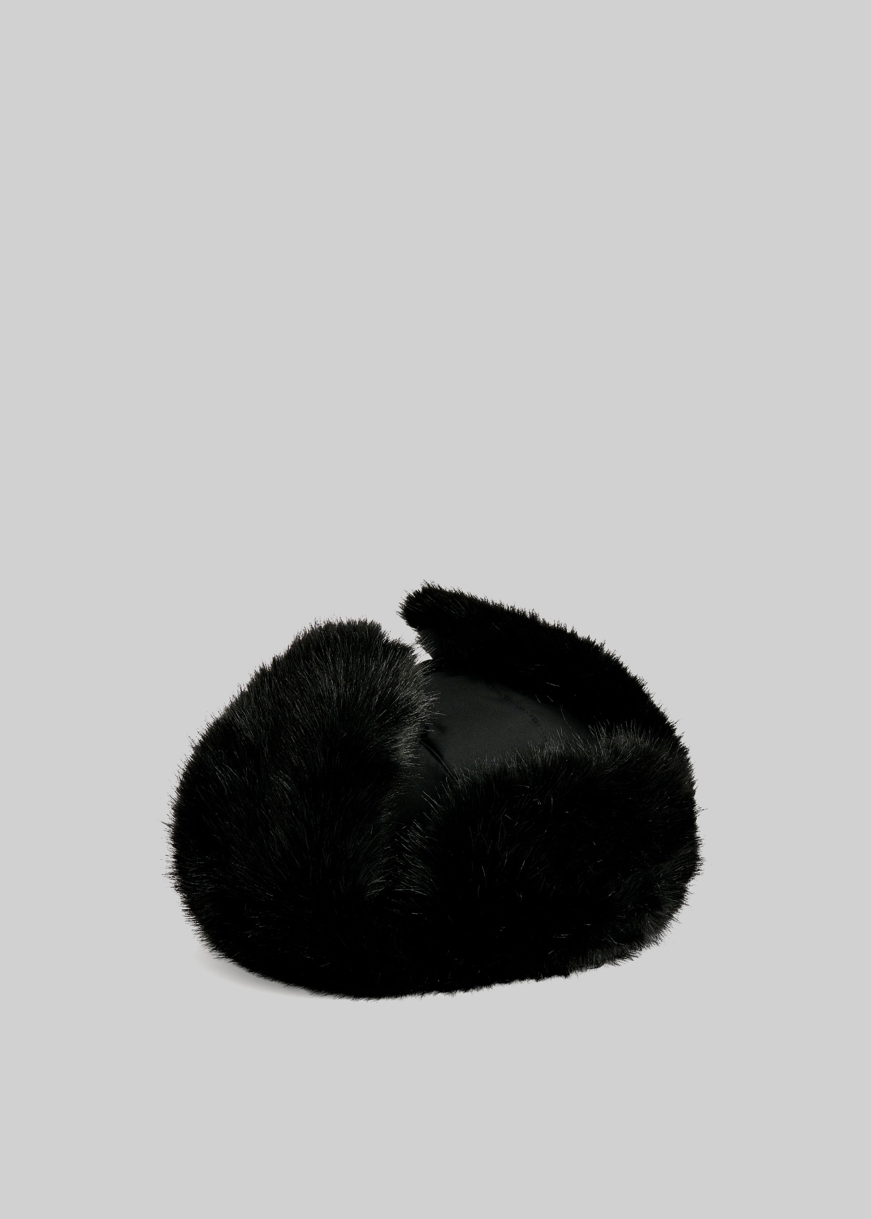 By Malene Birger Rolla Faux Fur Hat - Black - 2