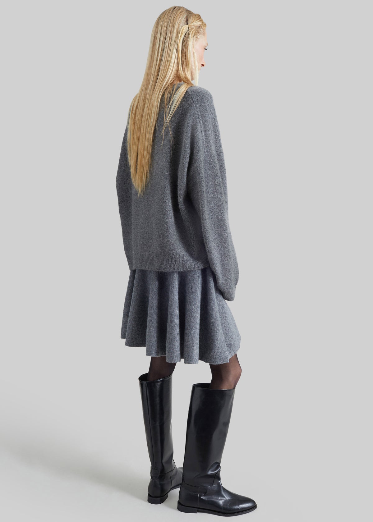 By Malene Birger Sherry Wool Skirt - Grey Melange