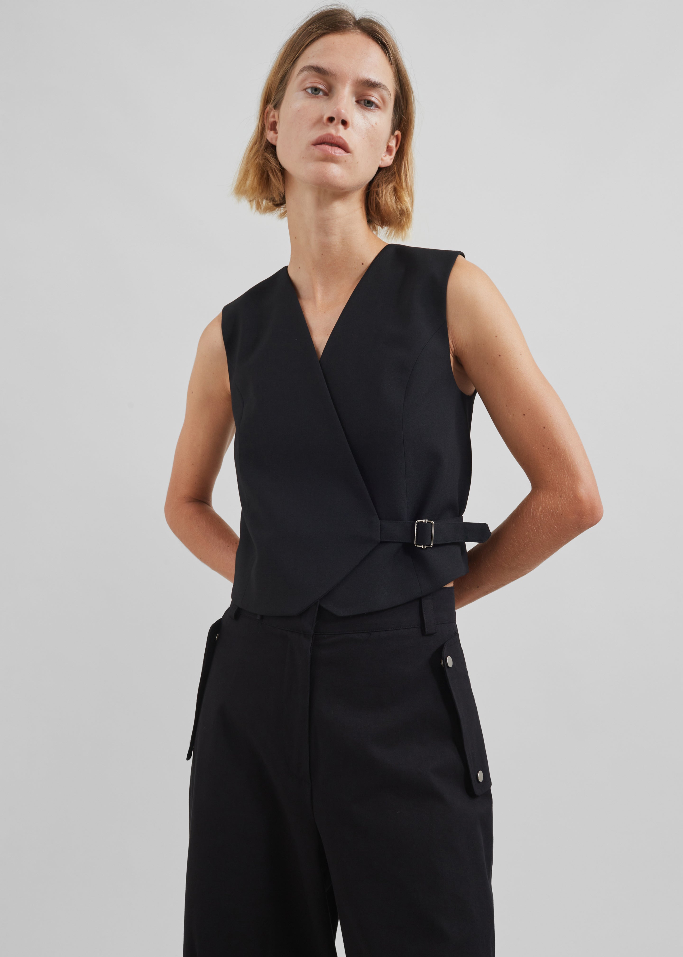 By Malene Birger Talime Waistcoat - Black - 5