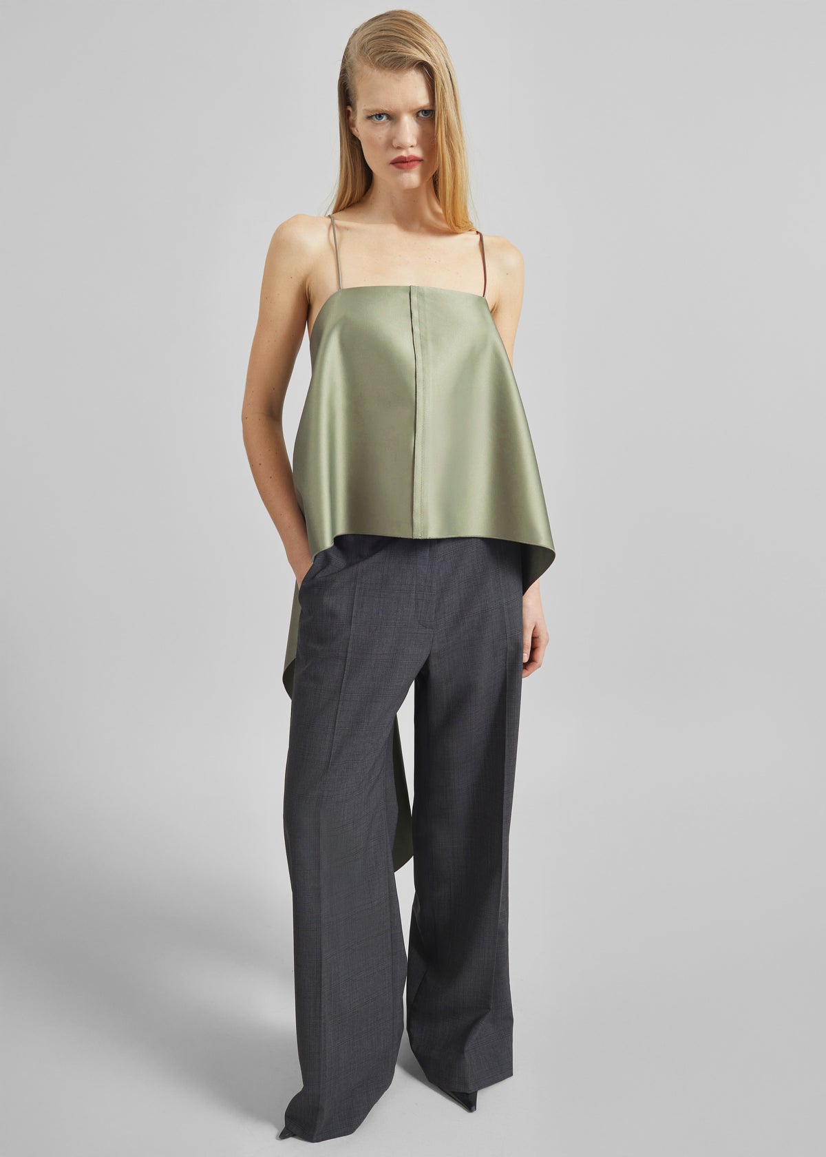 By Malene Birger Trinola Top - Deep Lichen Green - 5