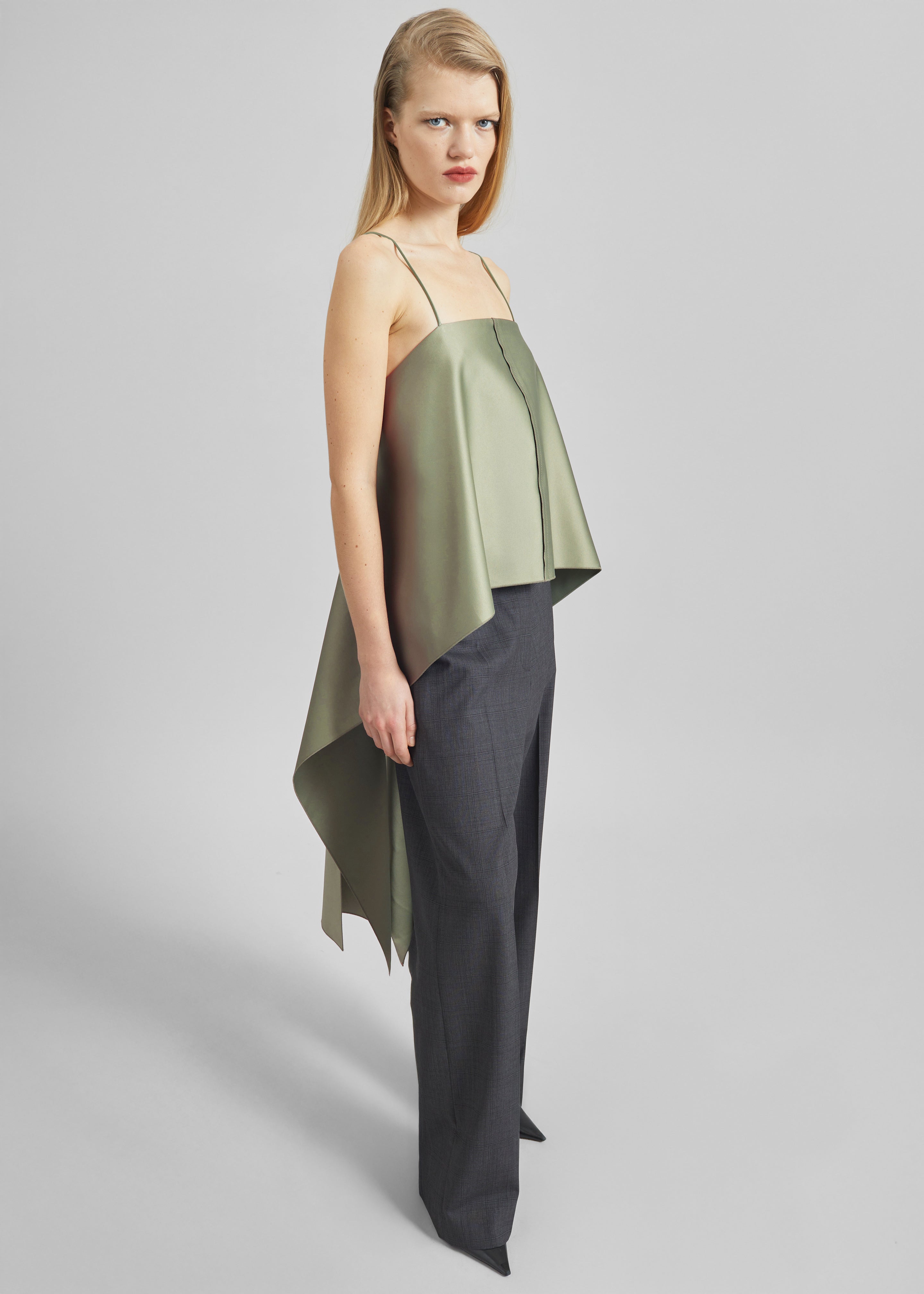 By Malene Birger Trinola Top - Deep Lichen Green – The Frankie Shop By Malene Birger Trinola Top - Deep Lichen Green – The Frankie Shop