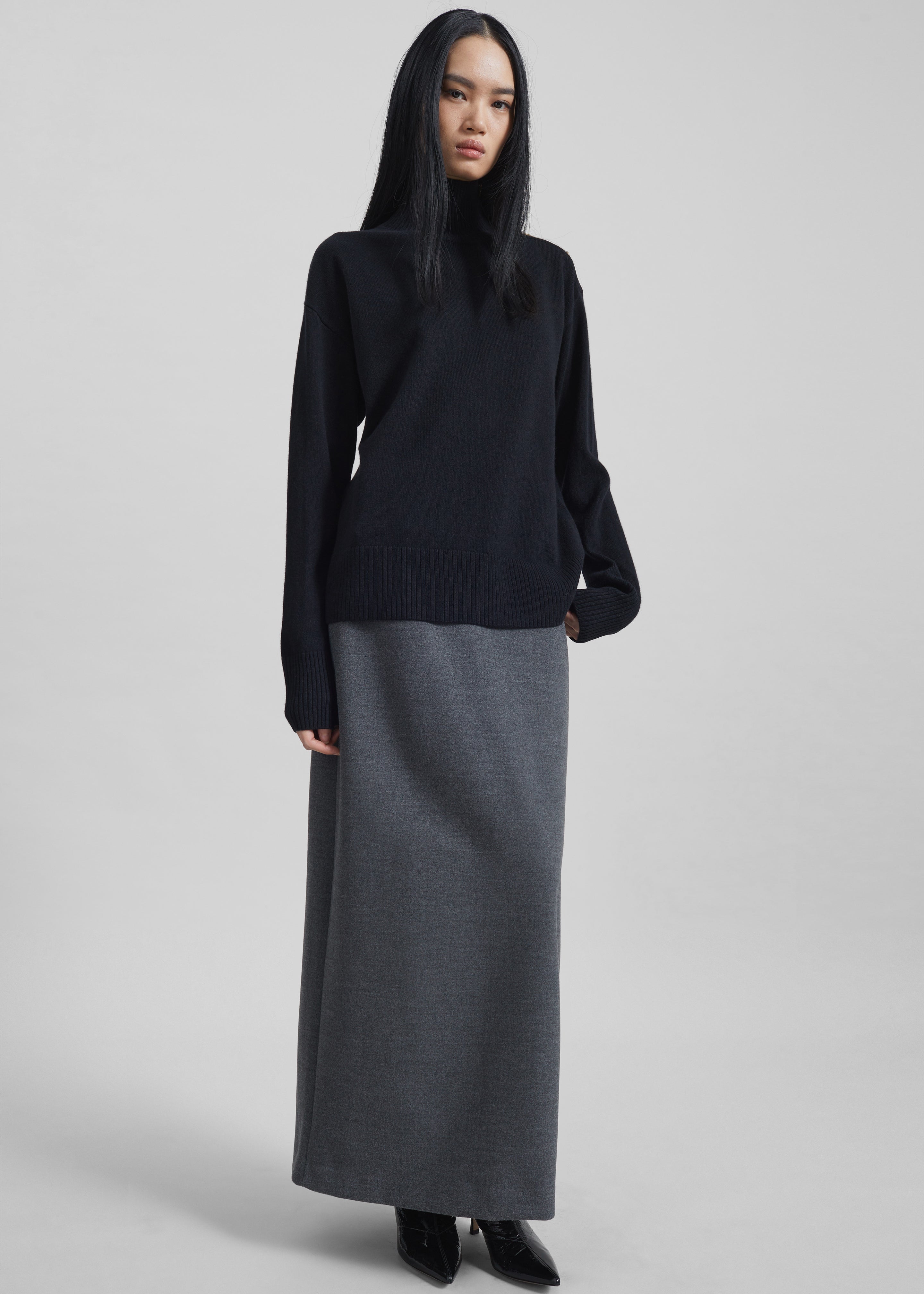 By Malene Birger Vanille Wool Sweater - Black - 4