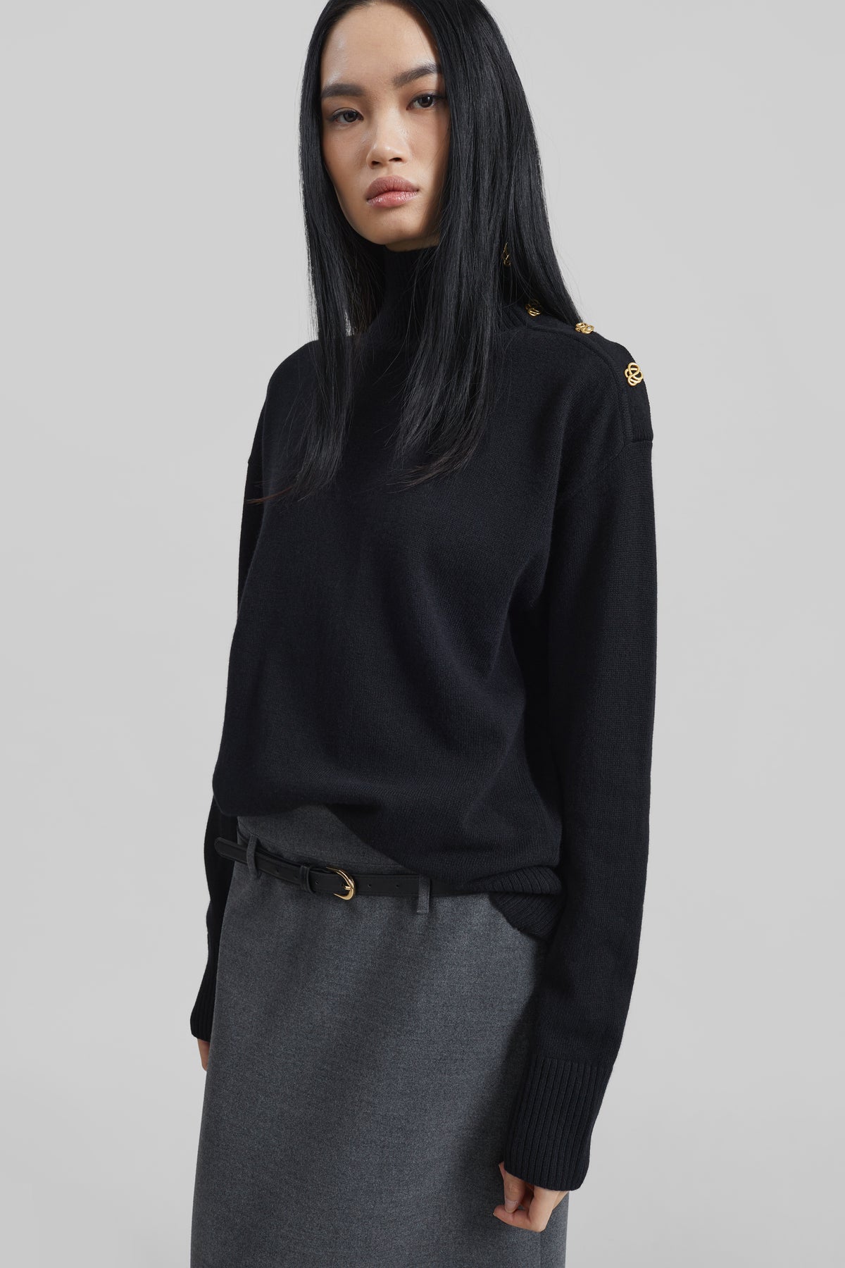 By Malene Birger Vanille Wool Sweater - Black - 2