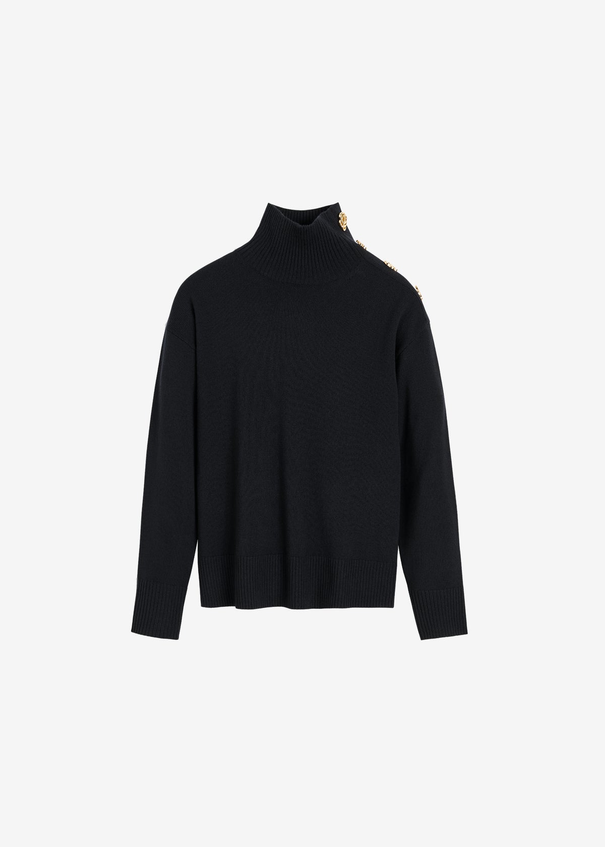 By Malene Birger Vanille Wool Sweater - Black - 7