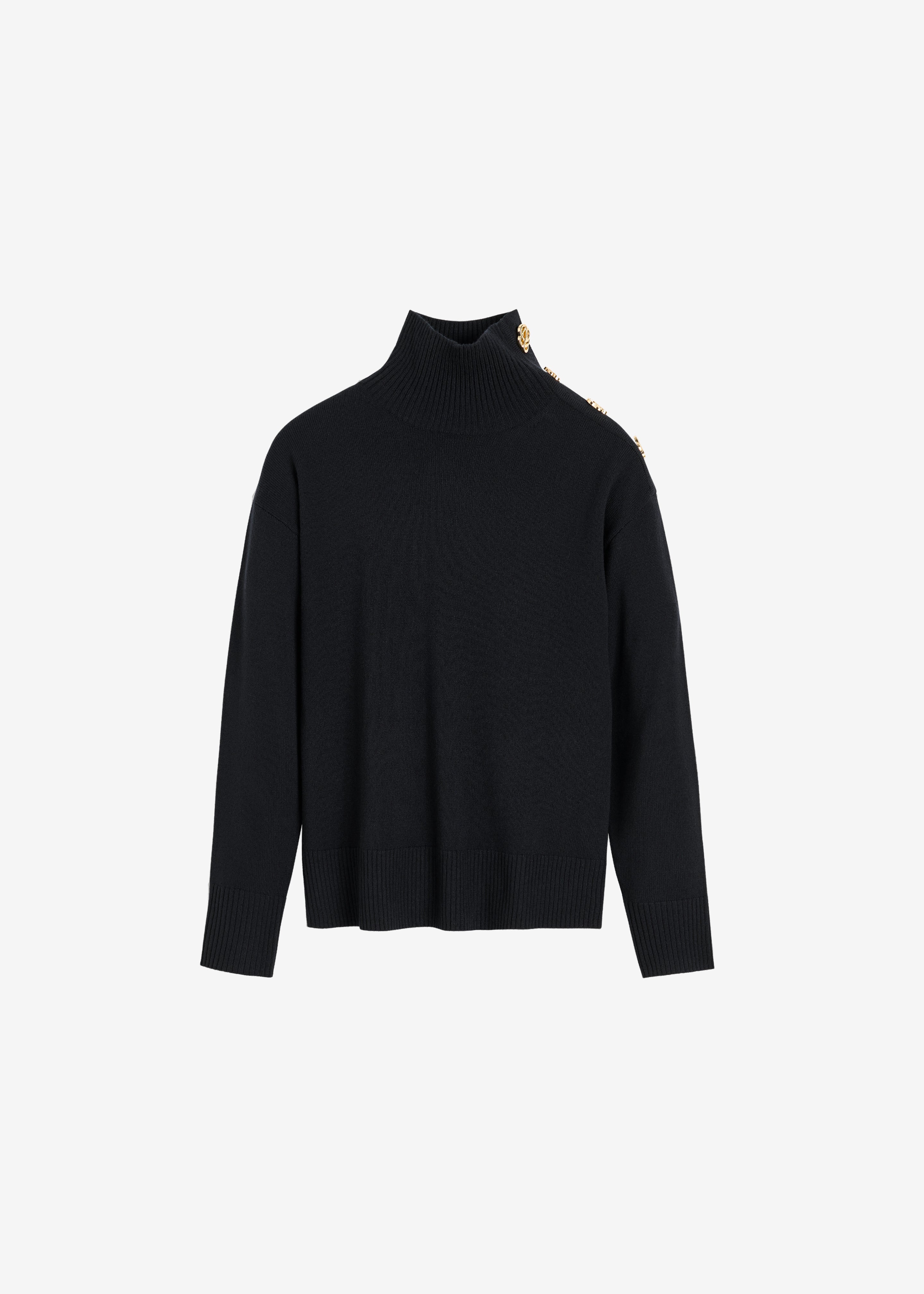 By Malene Birger Vanille Wool Sweater - Black - 7