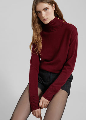 By Malene Birger Vanille Wool Sweater - Cabernet
