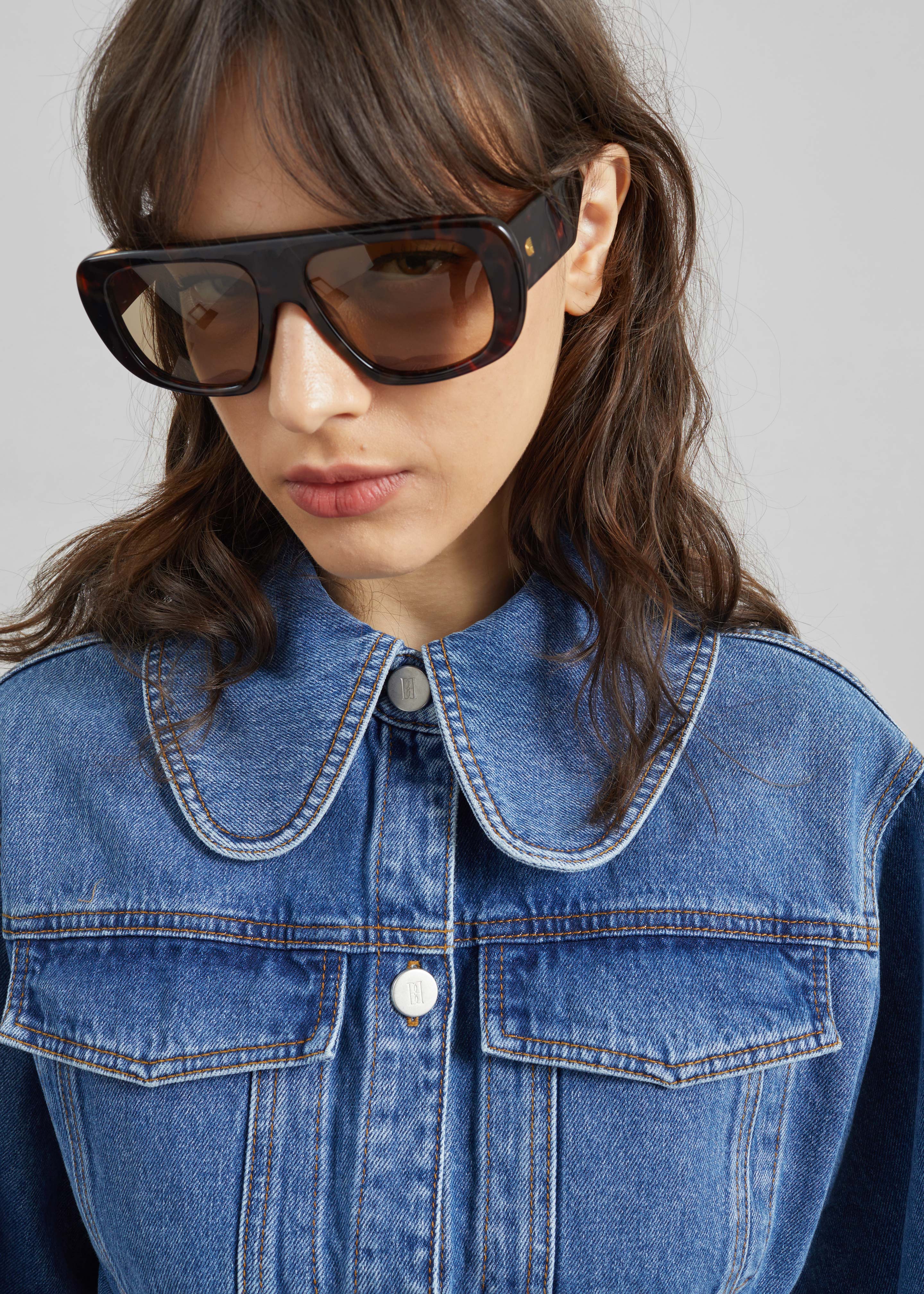 By Malene Birger Villies Jacket - Mid Denim Blue - 2