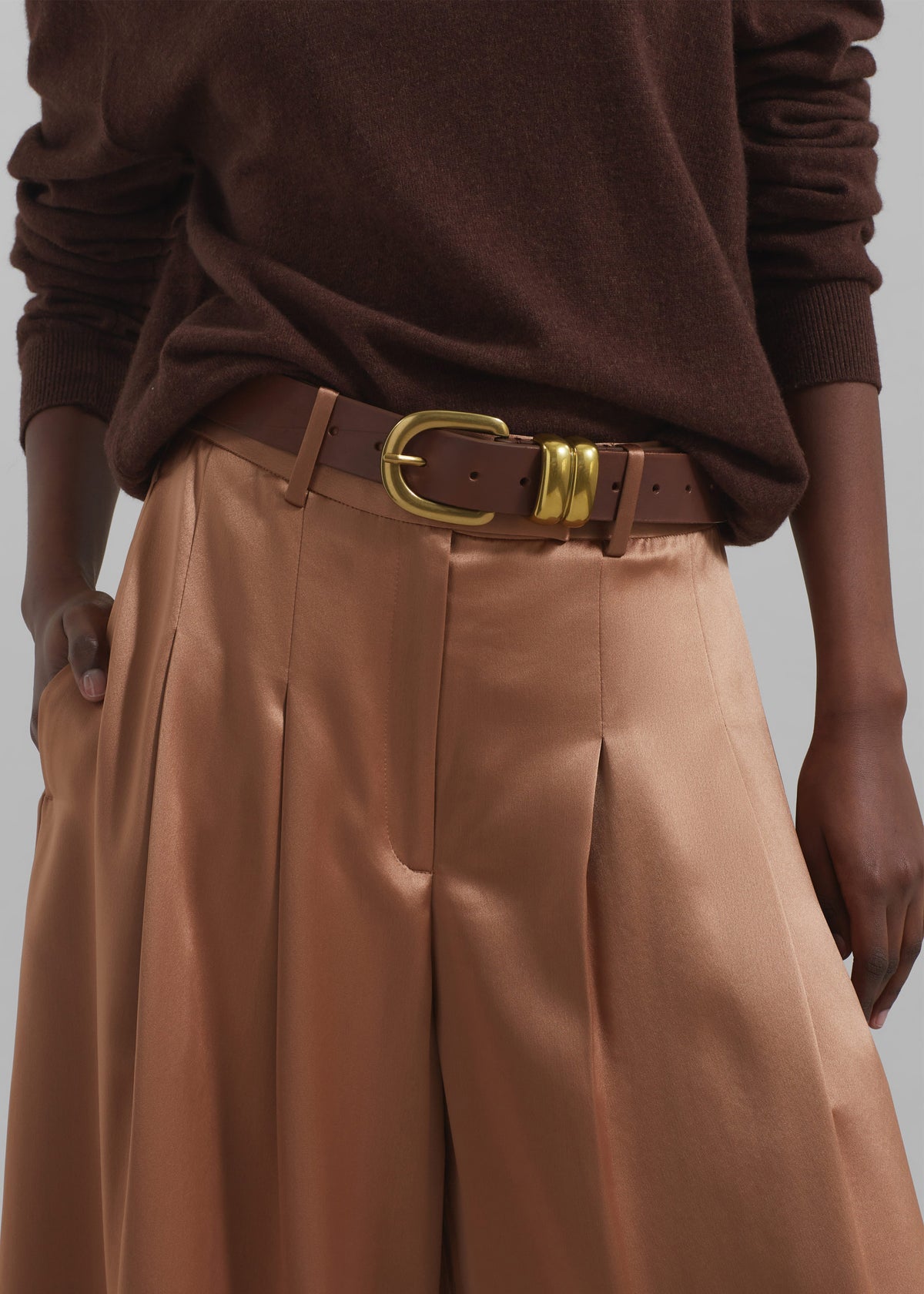By Malene Birger Zoira Belt - Dark Brown - 3