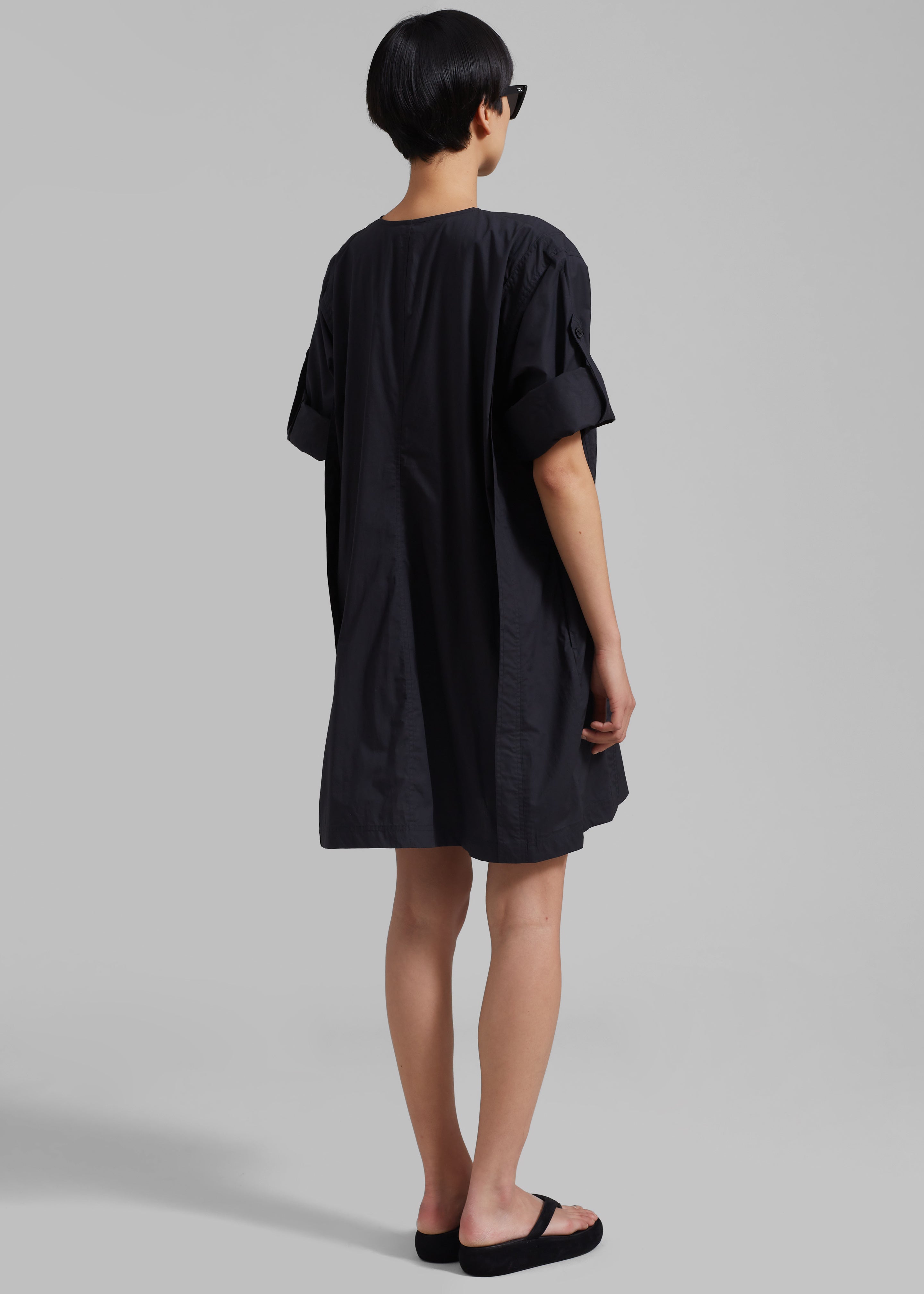 By Malene Birger Amalas Organic Cotton Shirt Dress - Black - 11