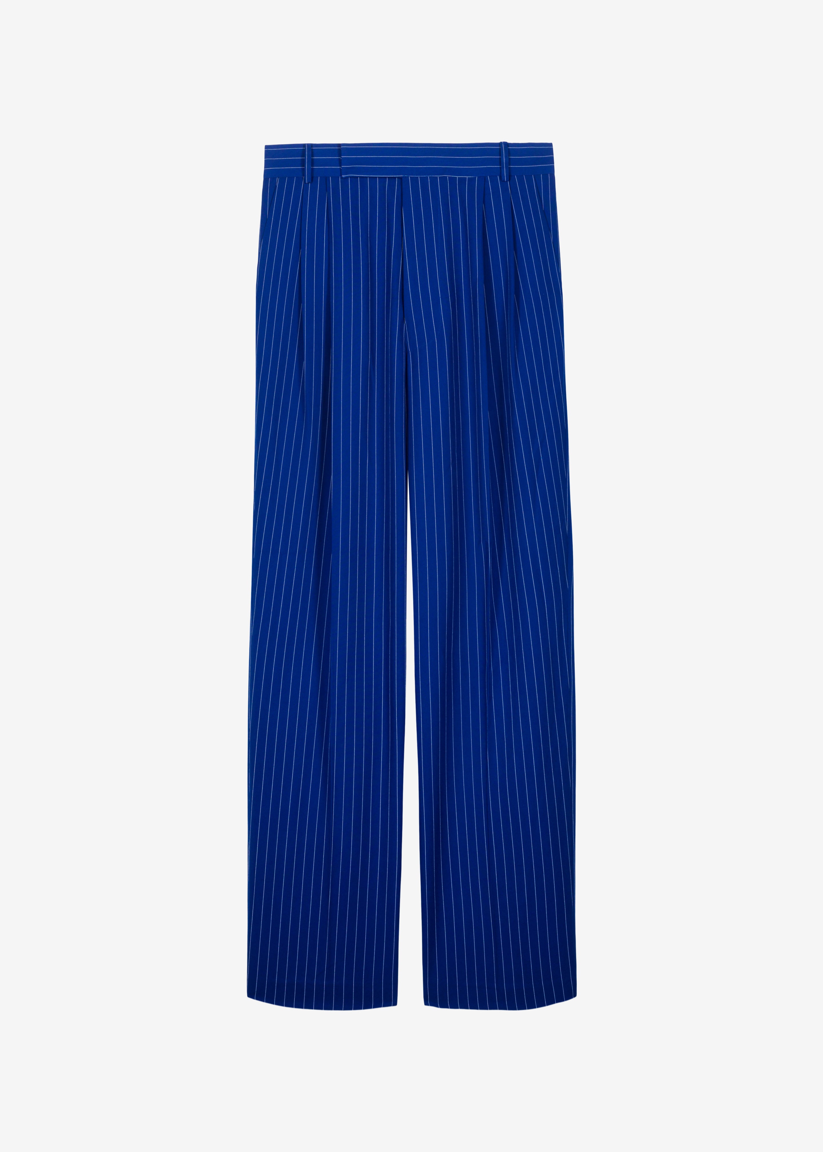 Beo Fluid Stripe Suit Pants - Deep Blue