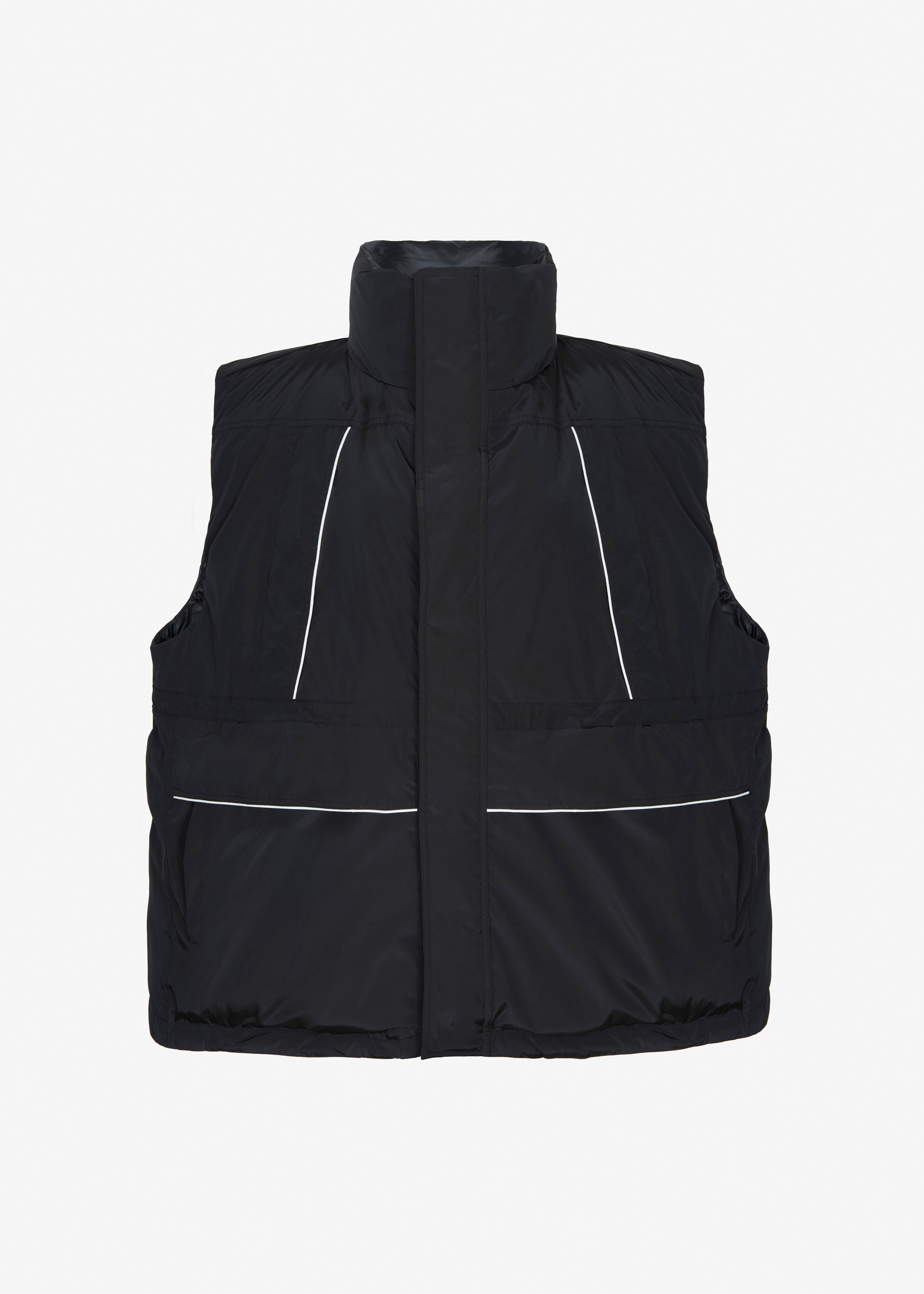 Calais Oversized Sleeveless Puffer Jacket - Black - 15