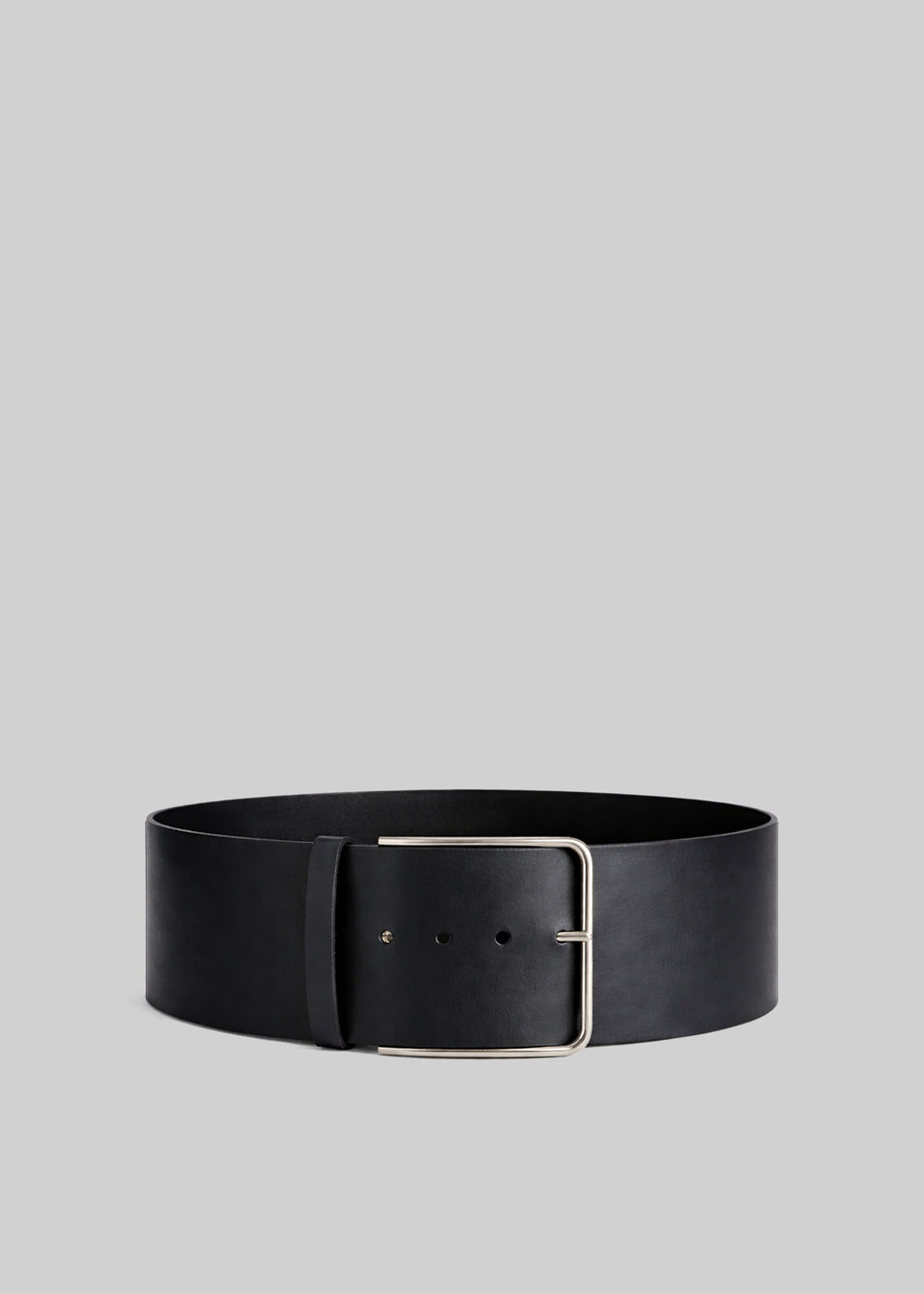 Calan Leather Wide Belt - Black