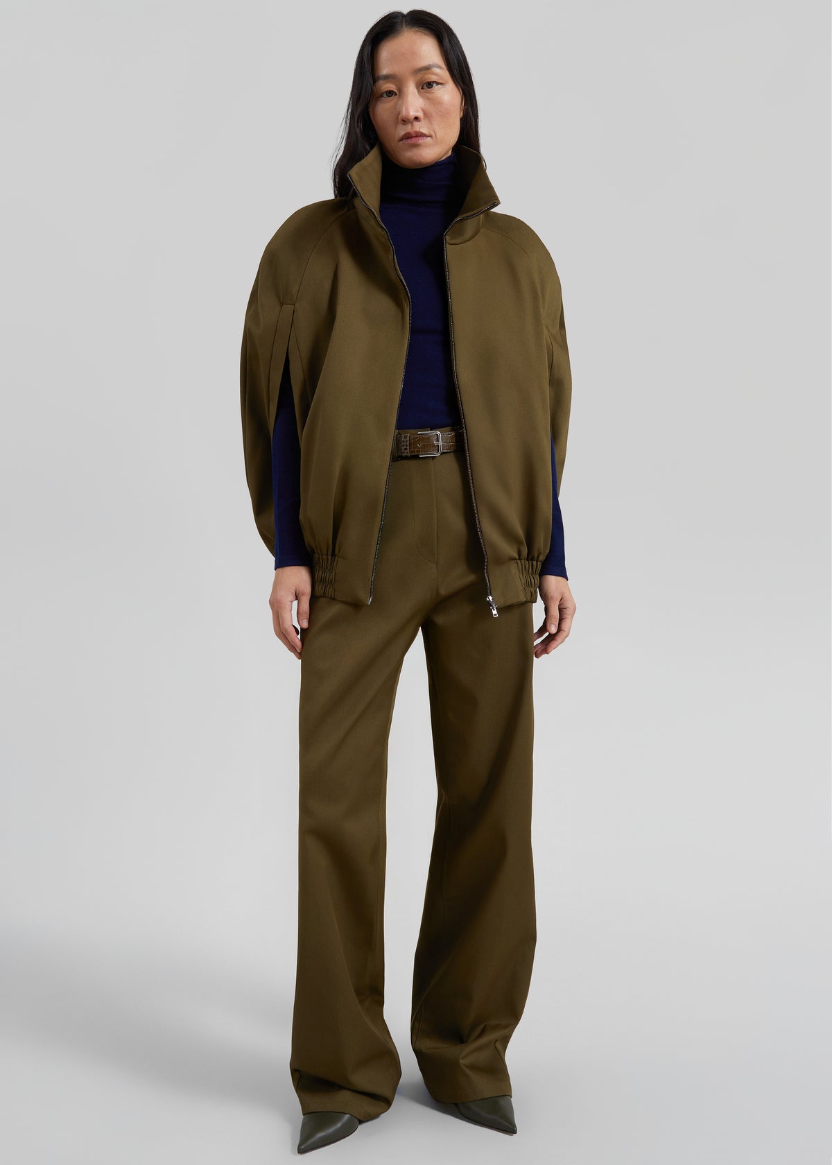Calcaterra Cocoon Cape - Olive