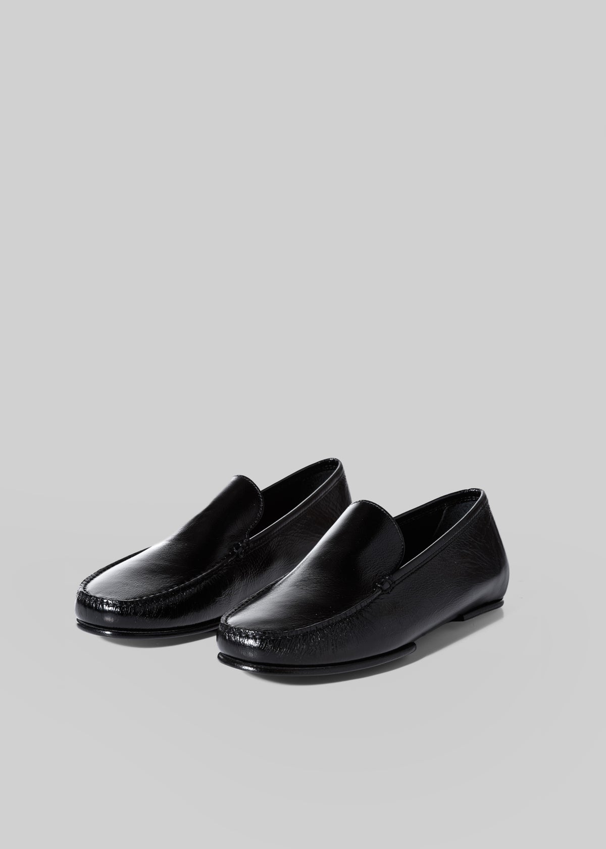 Calcaterra Leather Mocassino Isole - Shiny Black