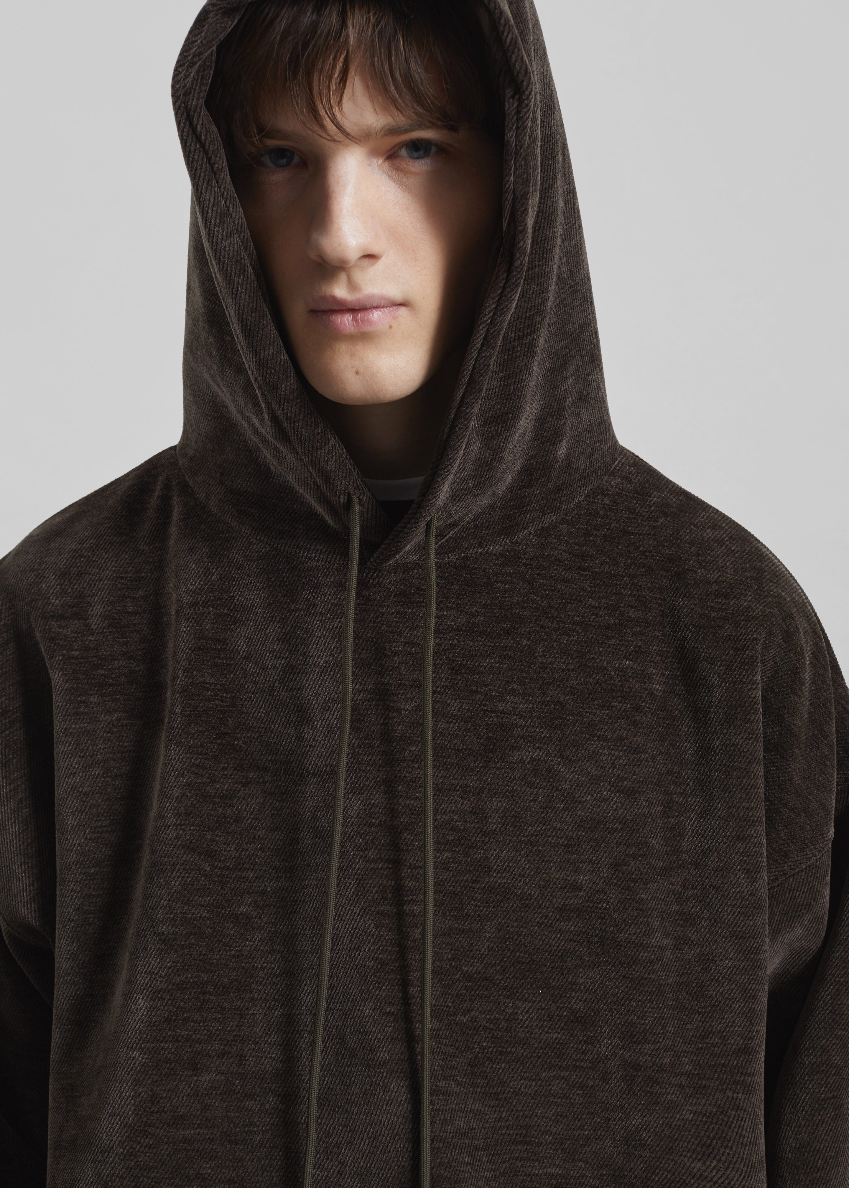 Caleb Velvet Hoodie - Brown - 6