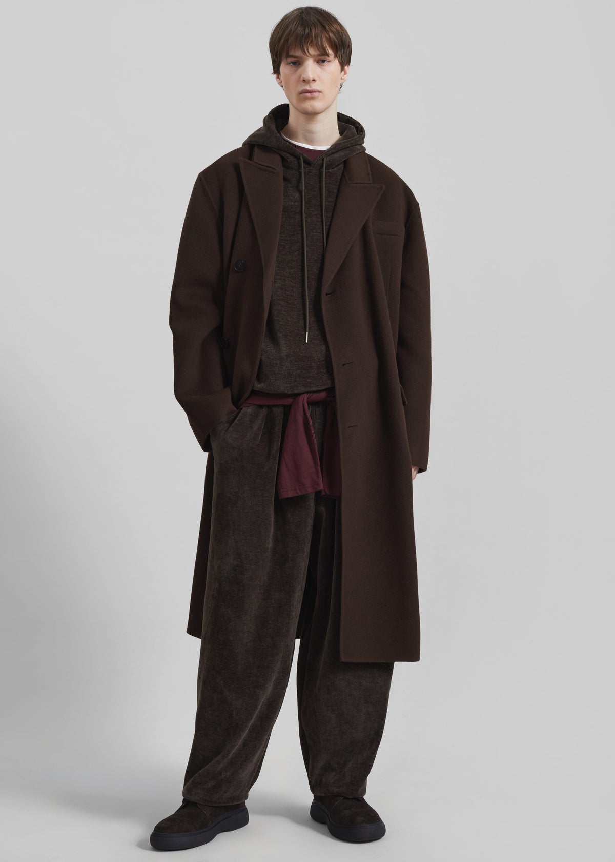 Caleb Velvet Hoodie - Brown - 7