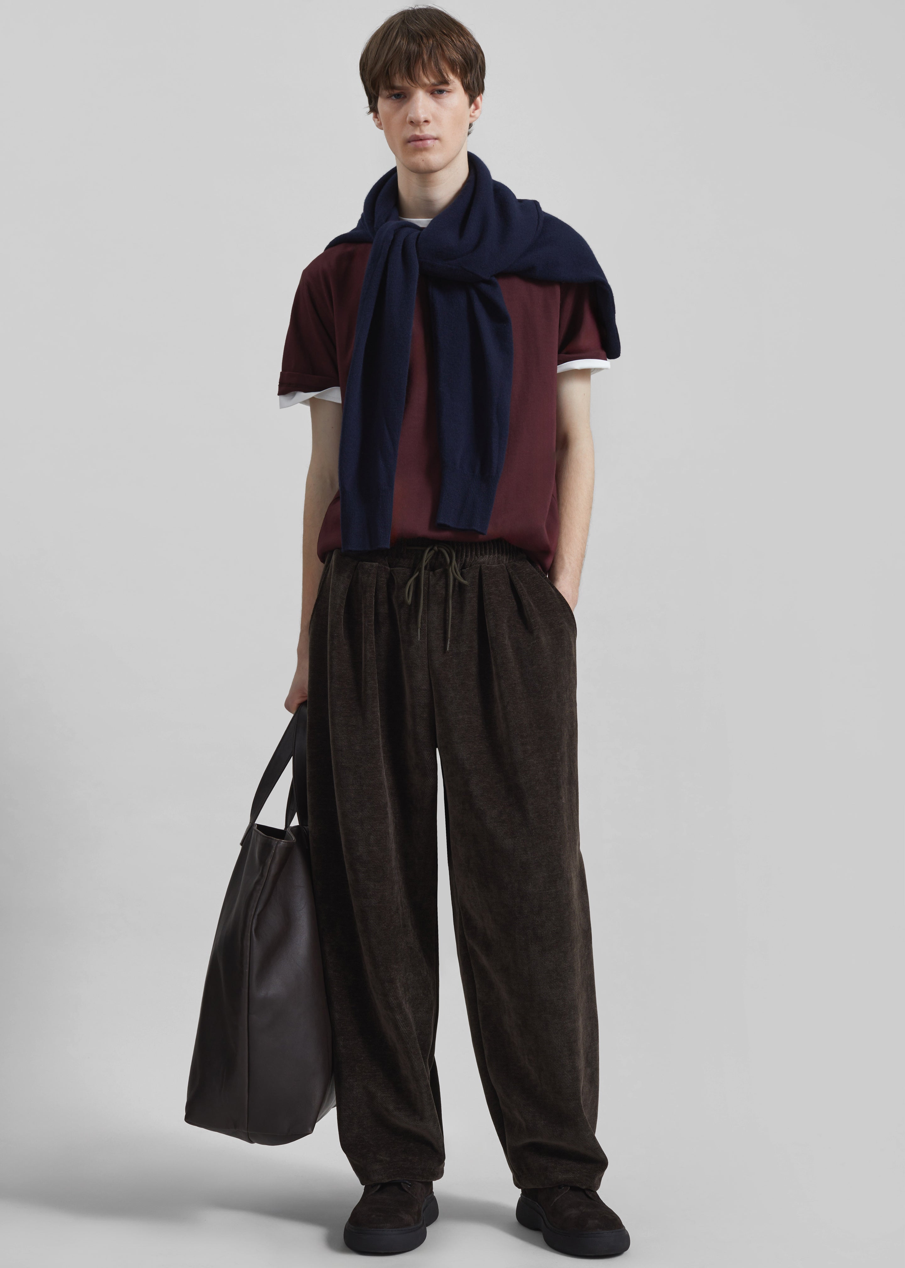 Caleb Velvet Joggers - Brown - 6