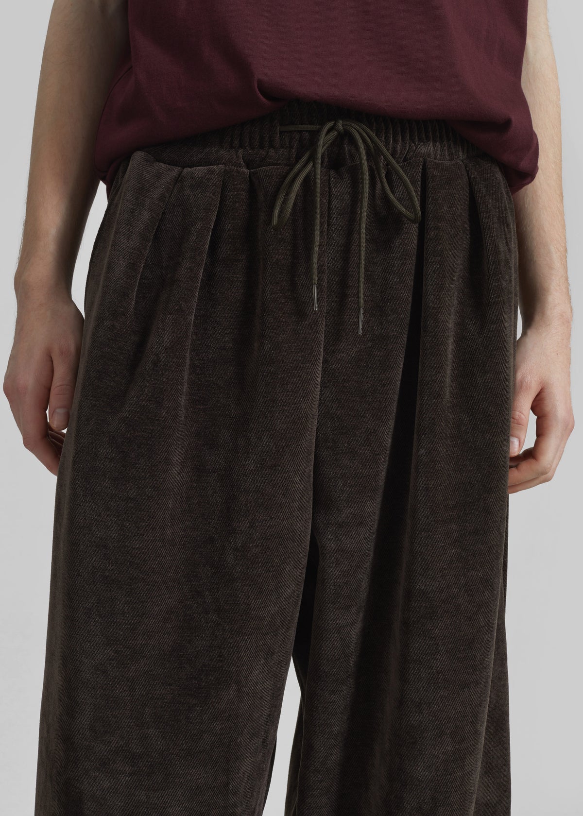 Caleb Velvet Joggers - Brown - 2