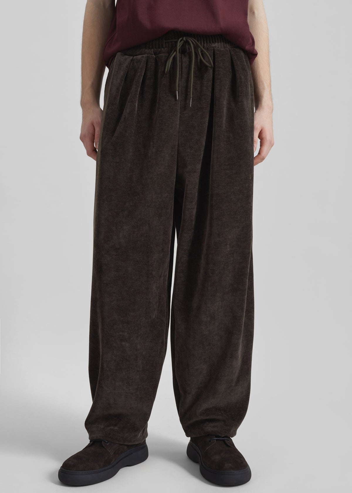 Caleb Velvet Joggers - Brown - 5
