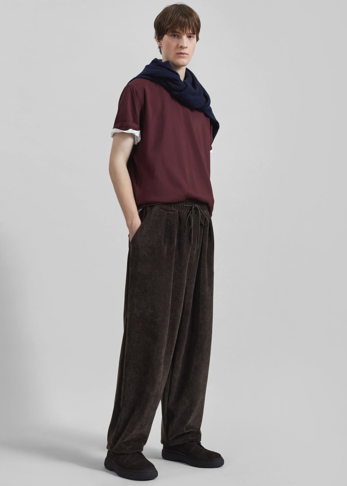 Caleb Velvet Joggers - Brown - 4