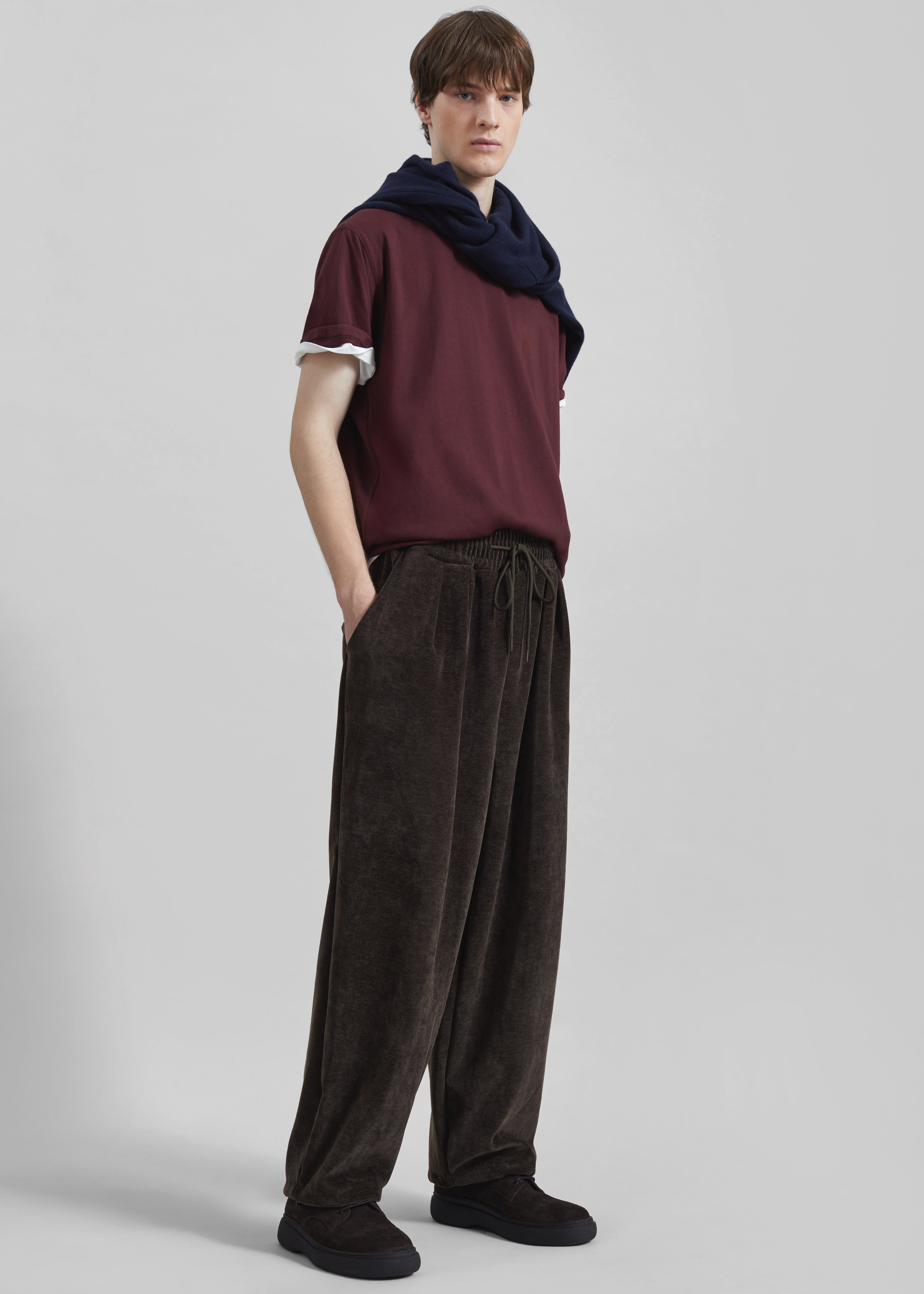 Caleb Velvet Joggers - Brown - 4