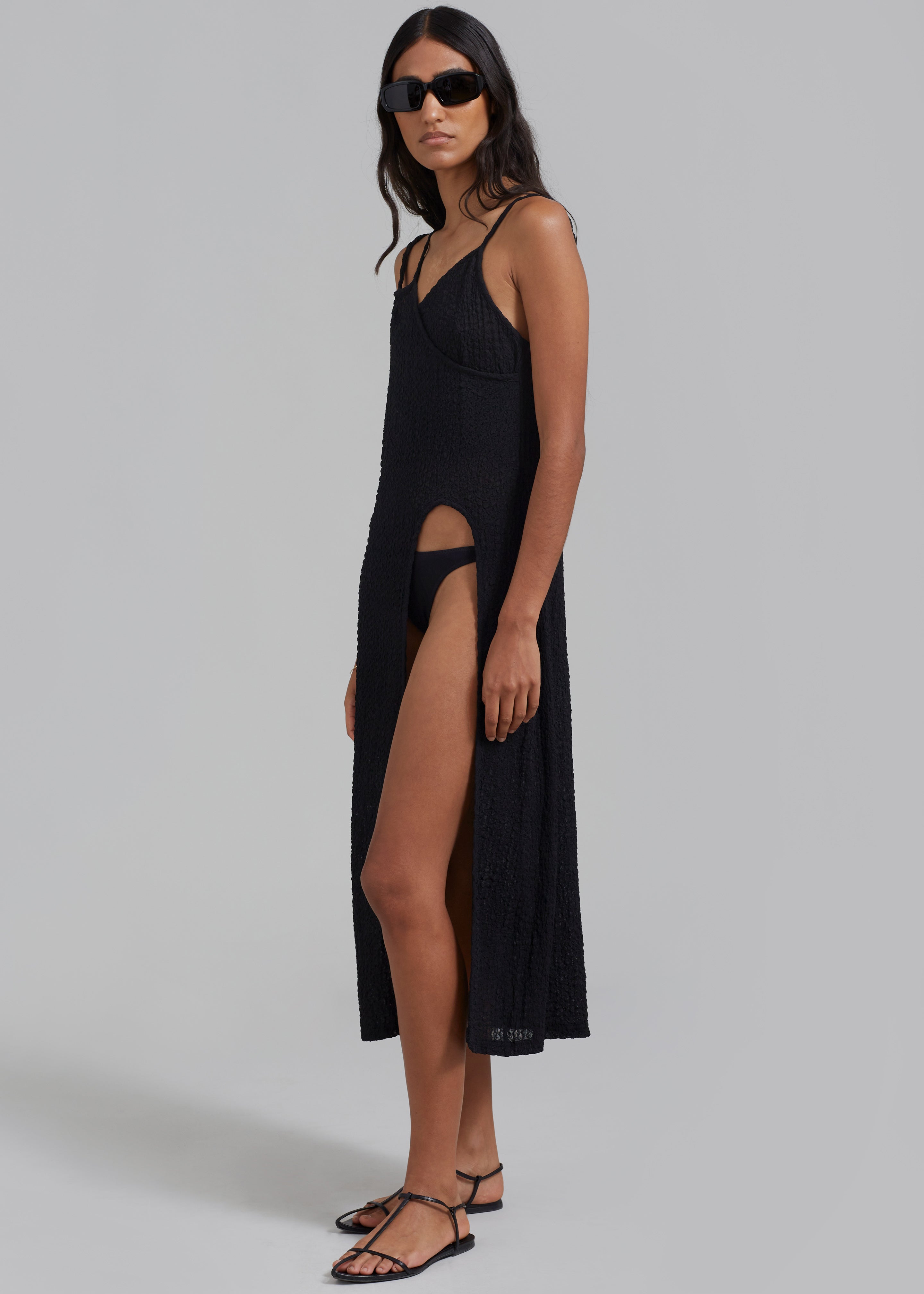 Cali Crochet Dress - Black - 1