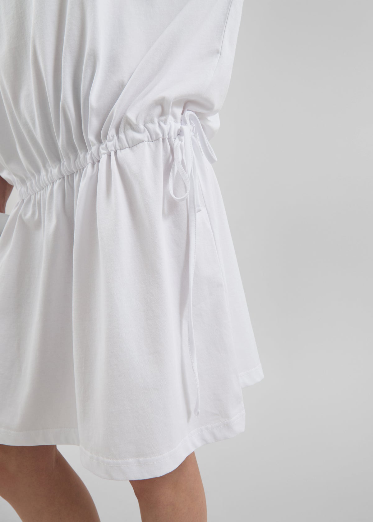 Calitri Drop Waist T-Shirt Dress - White - 2