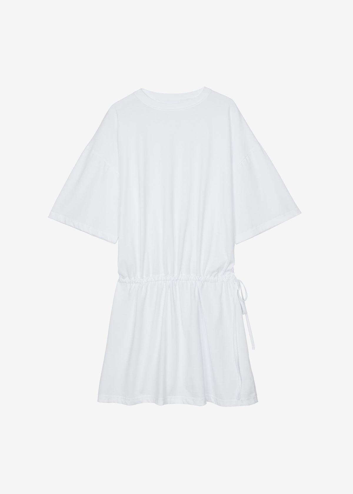 Calitri Drop Waist T-Shirt Dress - White - 7