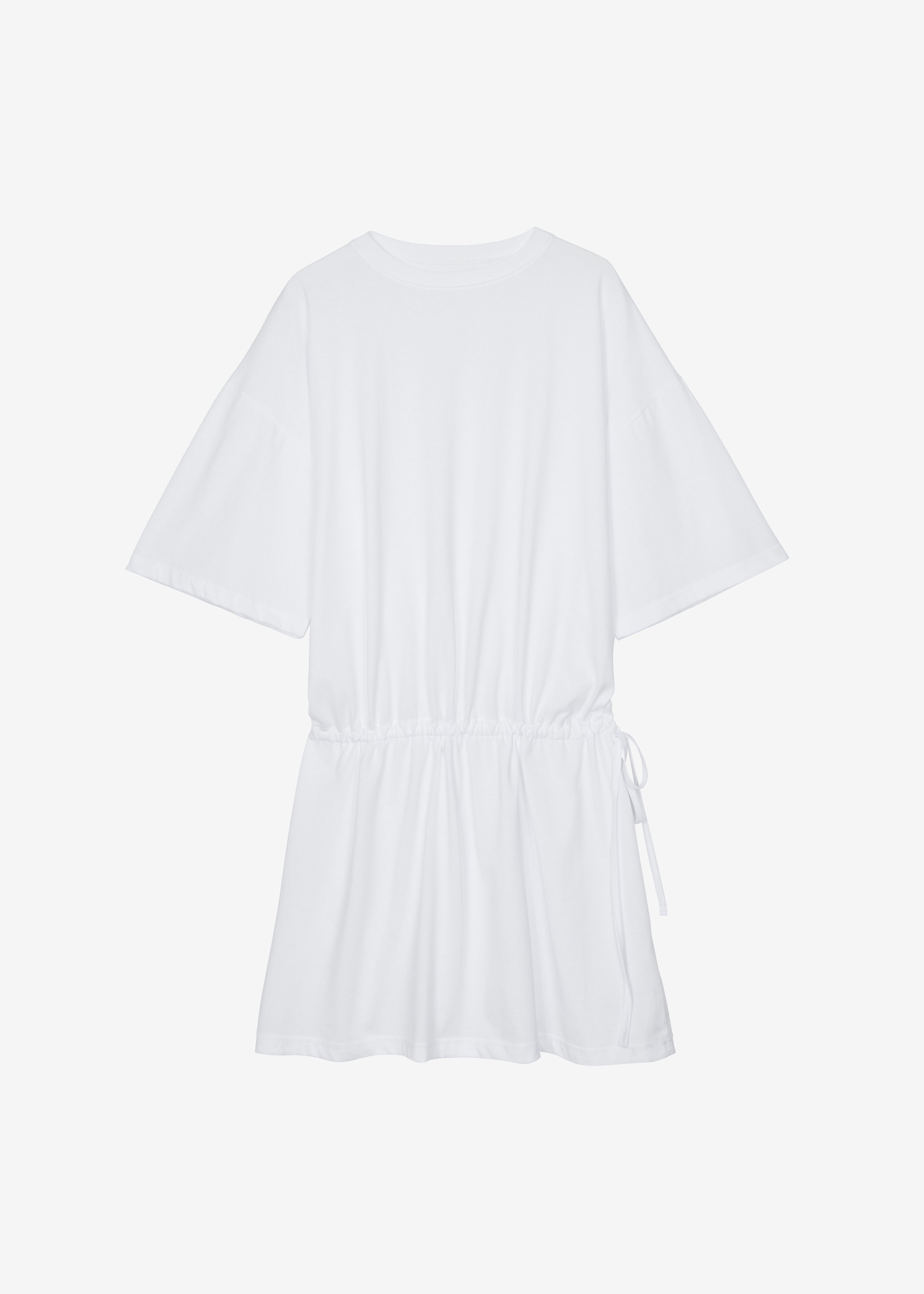Calitri Drop Waist T-Shirt Dress - White - 7