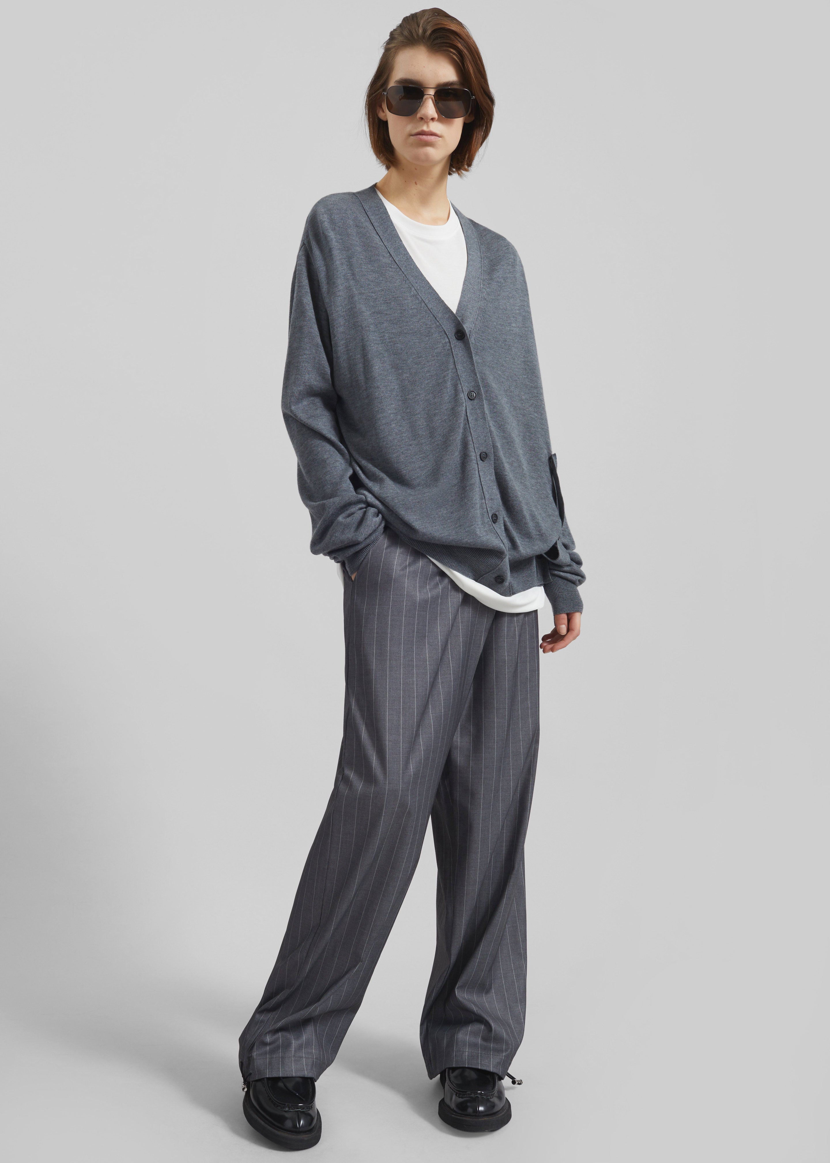 Calvane Two-Way Cardigan - Grey – The Frankie Shop