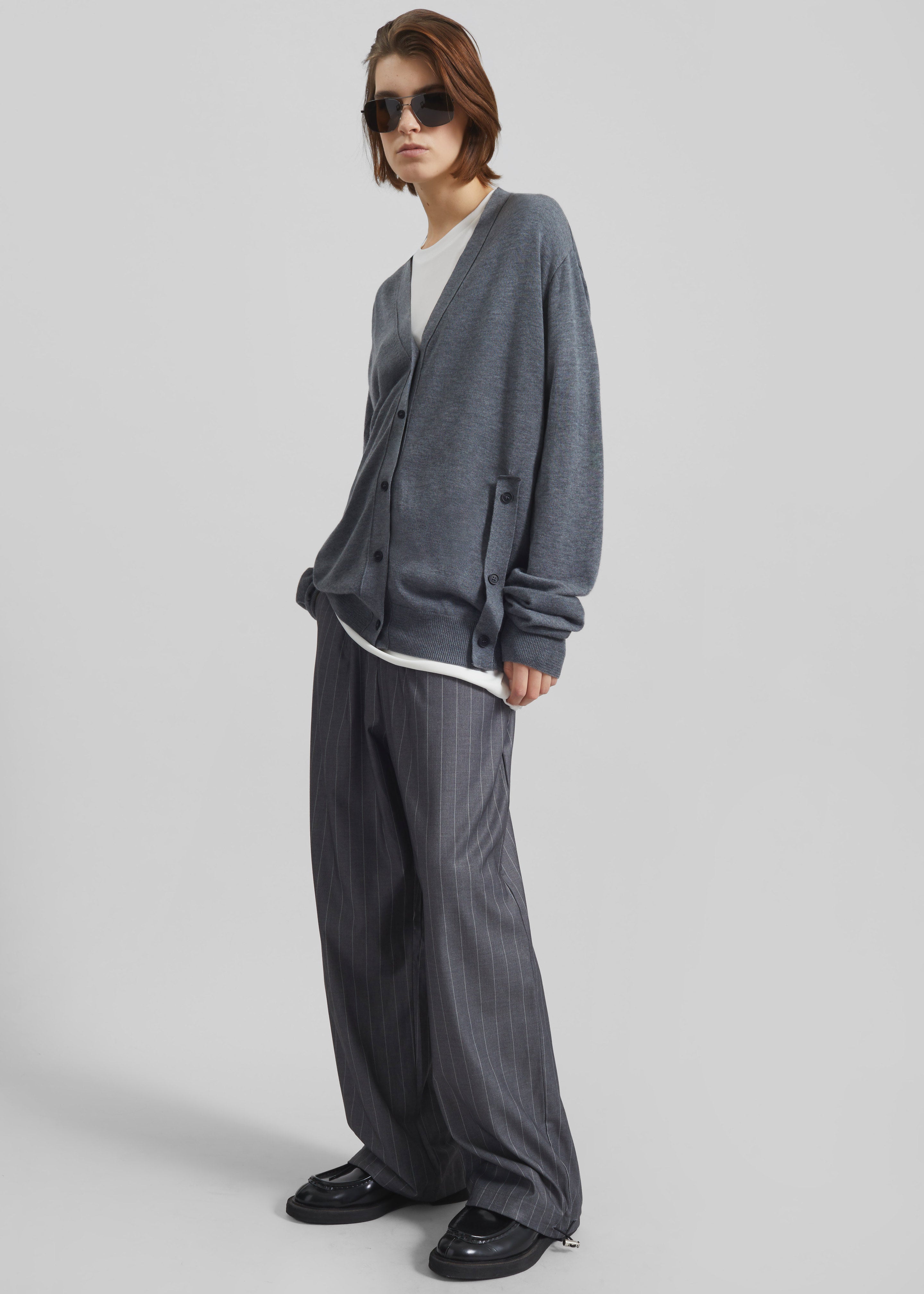 Calvane Two-Way Cardigan - Grey - 2