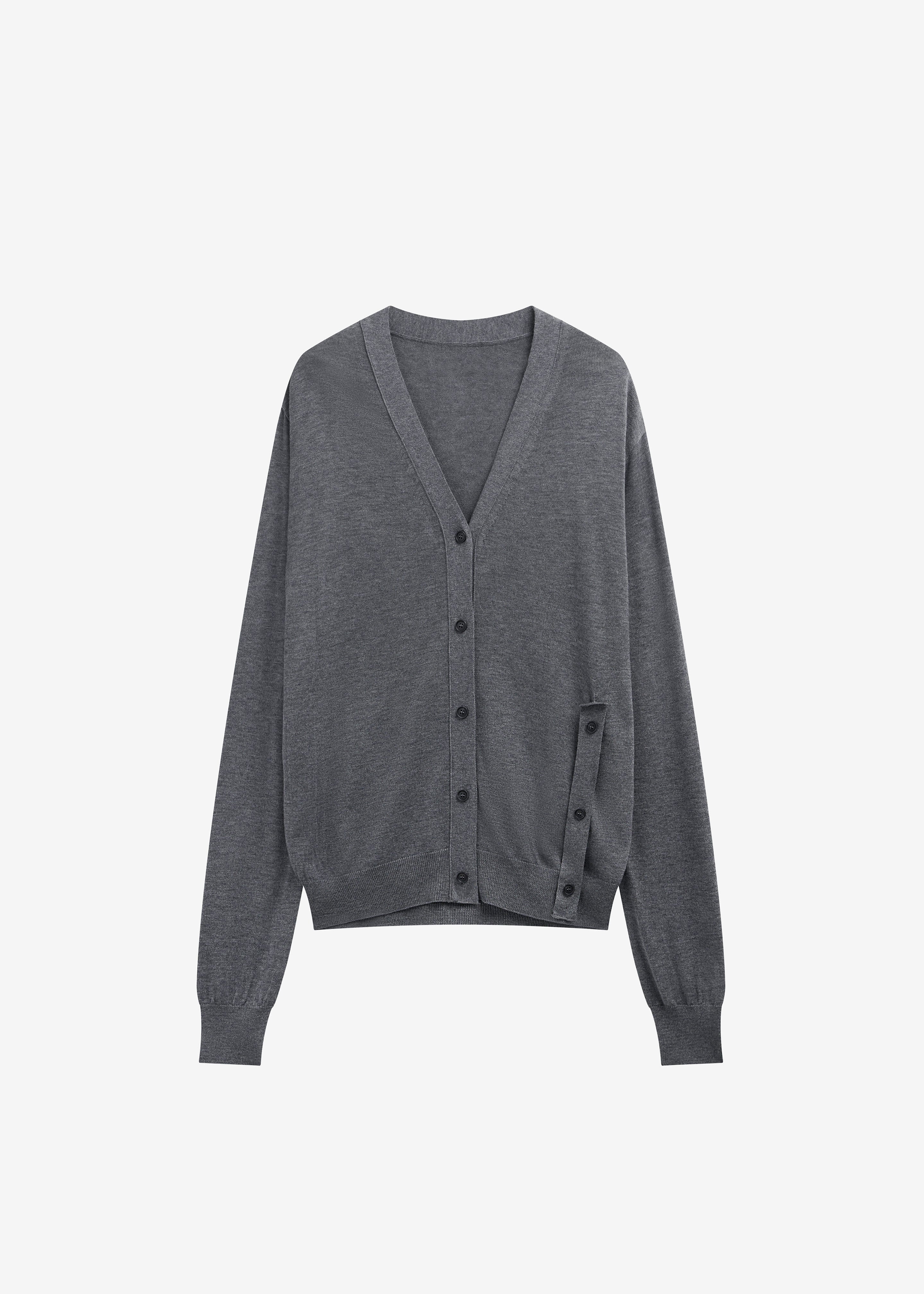 Calvane Two-Way Cardigan - Grey – The Frankie Shop