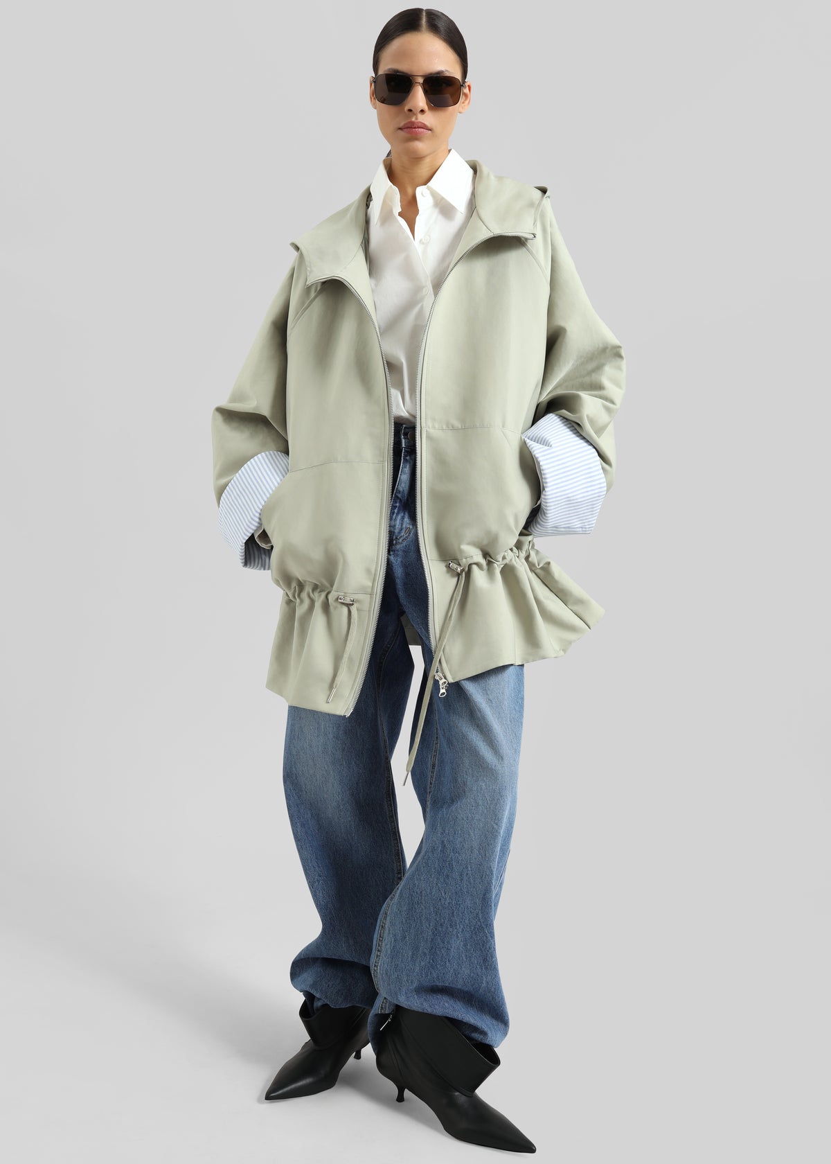 Calvor Drawstring Jacket - Sage