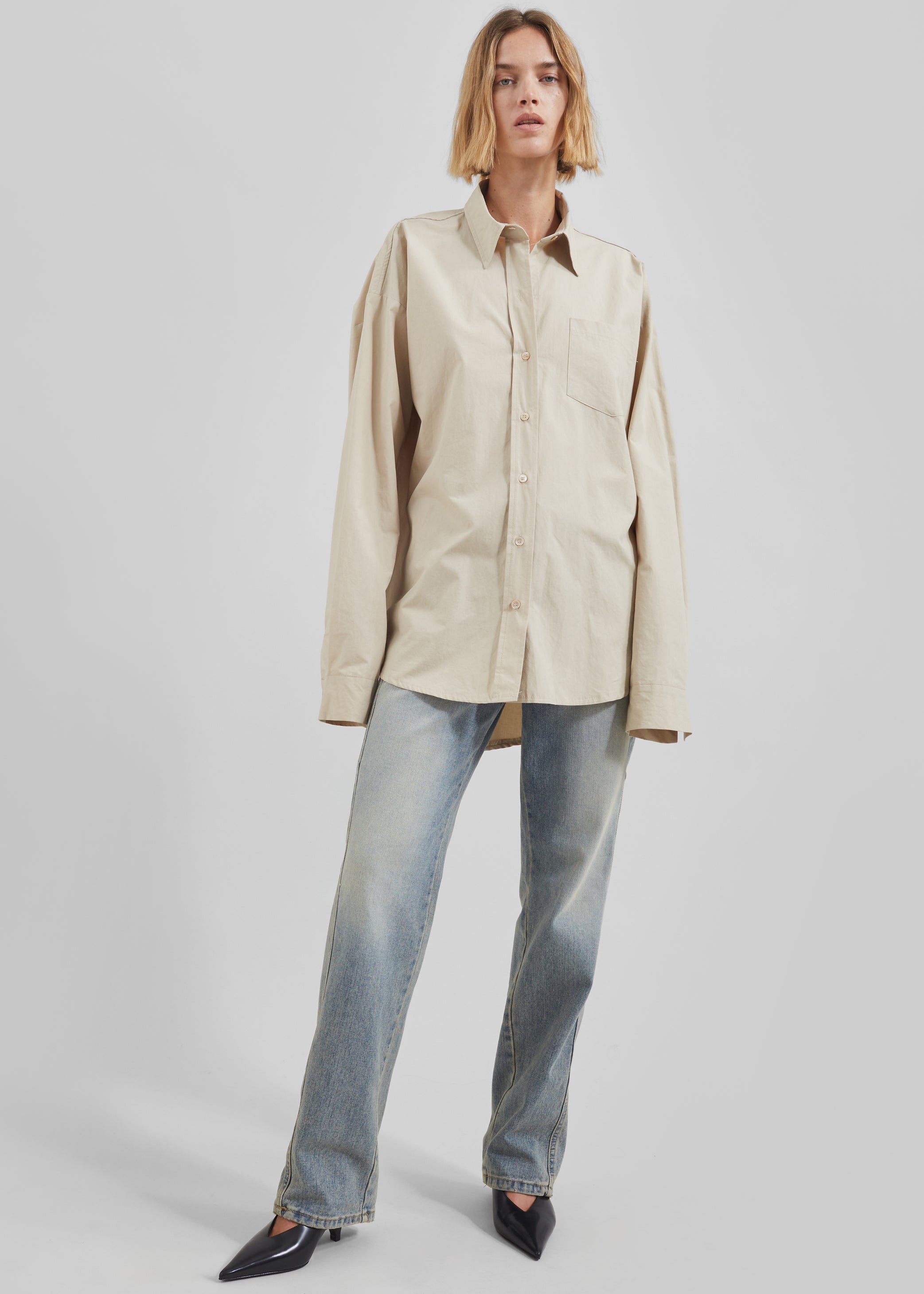 Shop the look image for Calypso Cotton Shirt - Beige