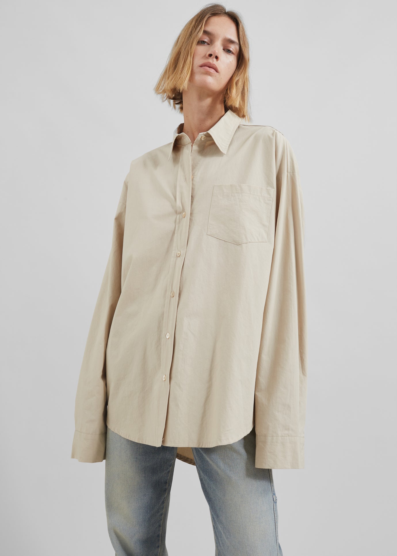 Calypso Cotton Shirt - Beige - 1