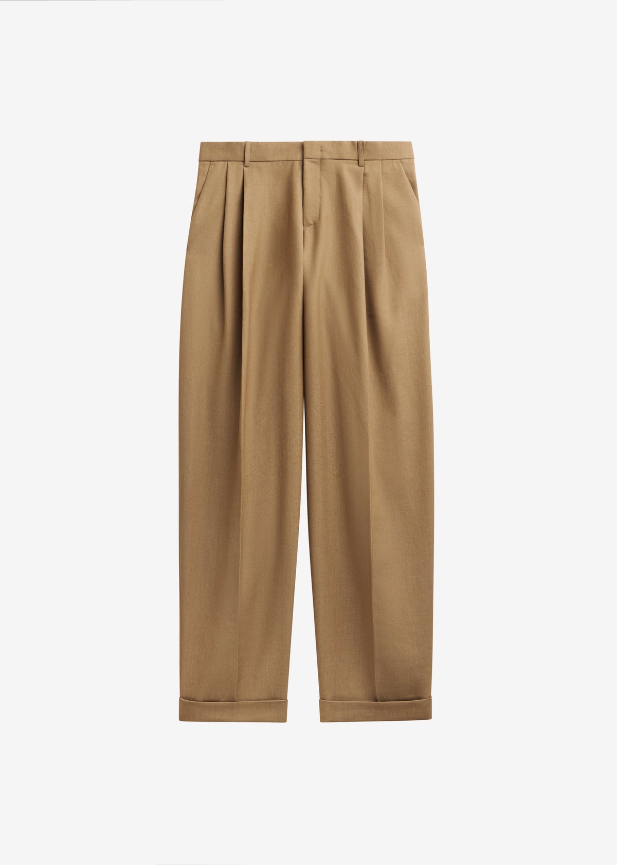 Canberra Pleated Trousers - Camel - 11