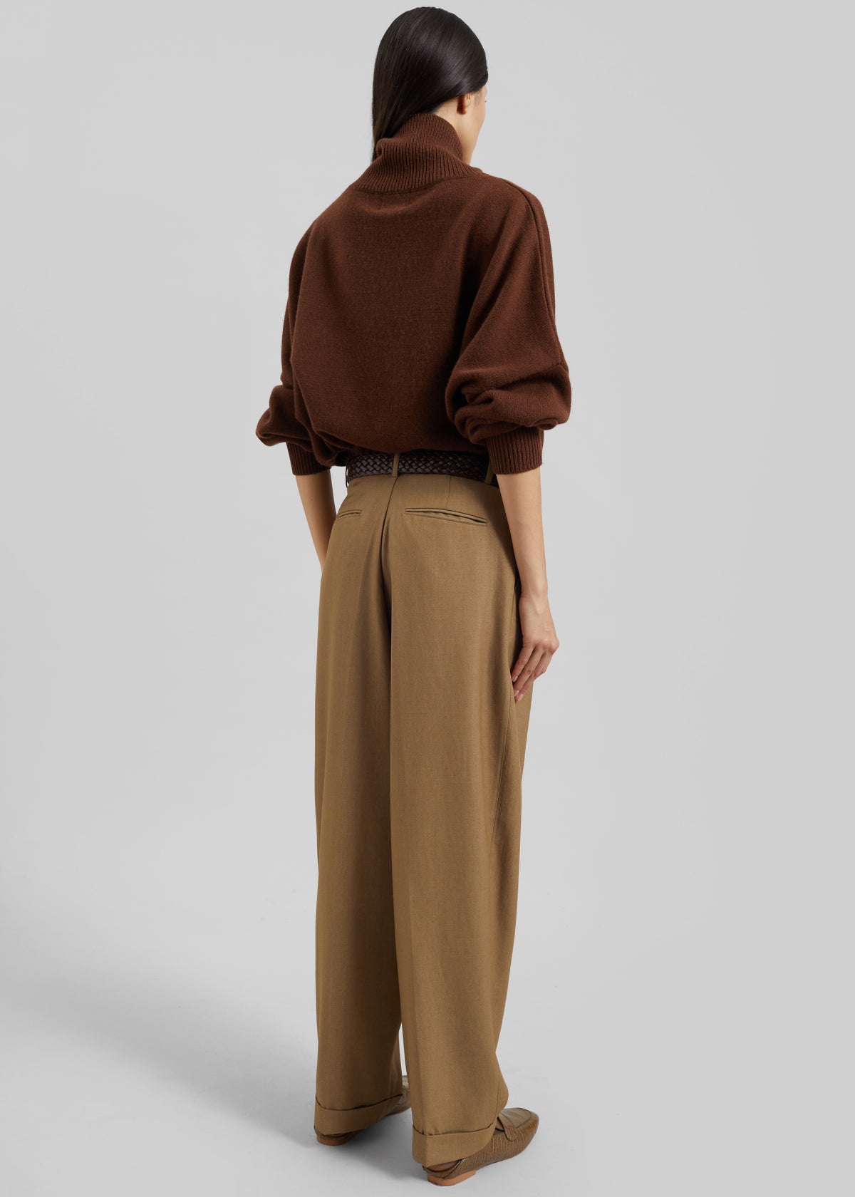 Canberra Pleated Trousers - Camel - 10